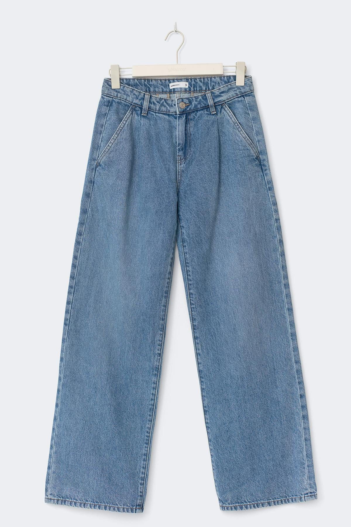 Gina Tricot Gerade Jeans Pleated slouchy jeans - Weite Jeans - Damen Jeans