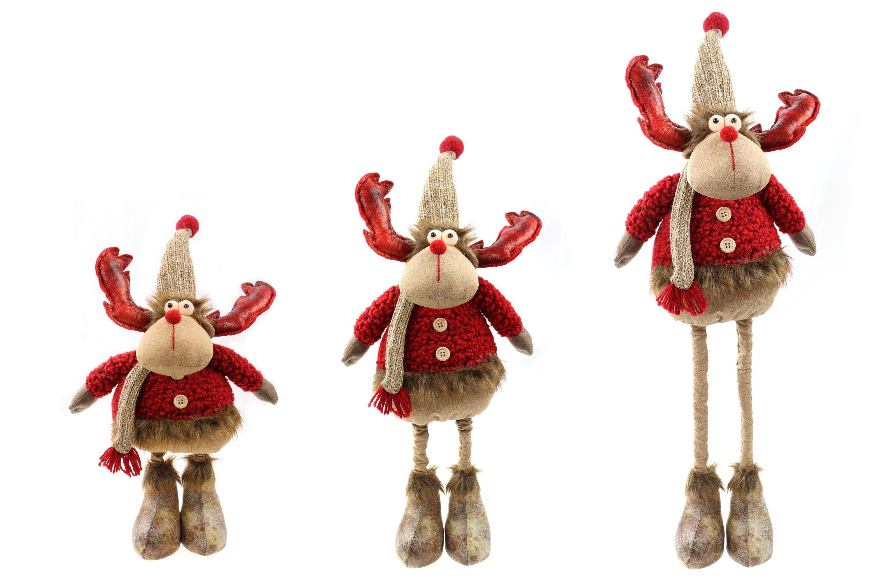 ELLUG Weihnachtsfigur Verstellbarer Stoff-Elch – Weihnachtsdeko - 50-72cm, günstig online kaufen