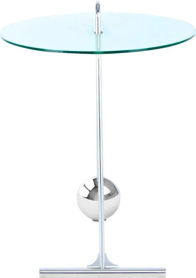 Kayoom Beistelltisch Pendulum 525, mit runder Tischplatte (1-St), Marmoroptik, Gestell im Pendel-Design, praktisch tragbar