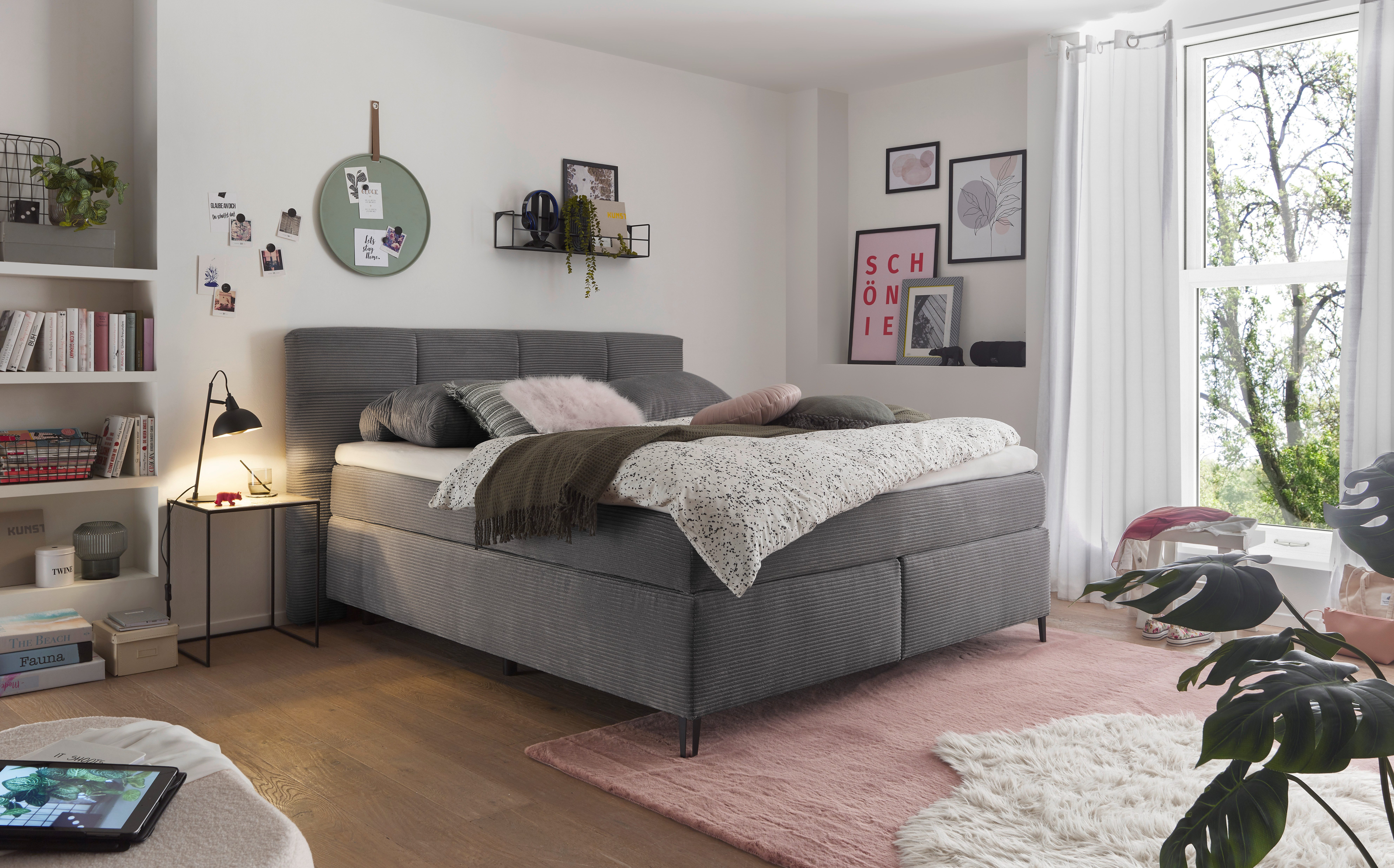 set one by Musterring Boxspringbett Fairfield, mit Metallfuß schwarz, Wende günstig online kaufen