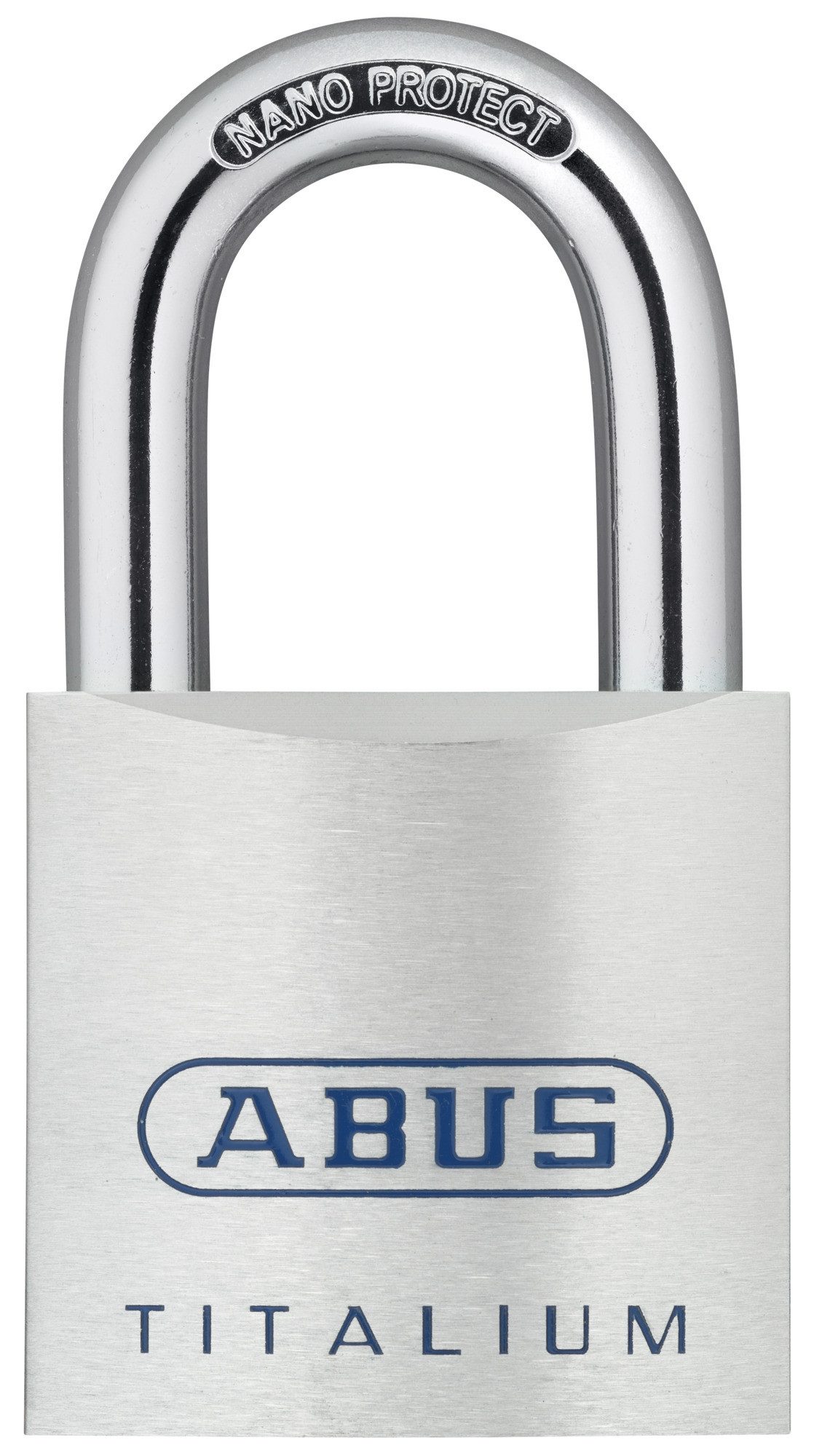 ABUS Vorhängeschloss Vorhangschloss 80TI/60 TITALIUM™- leichter, massiver Schlosskörper, Sicherheitsklasse 7, Bügel aus geh. Stahl, 6-Stift Präzisionszylinder, inkl. 2 Schlüssel