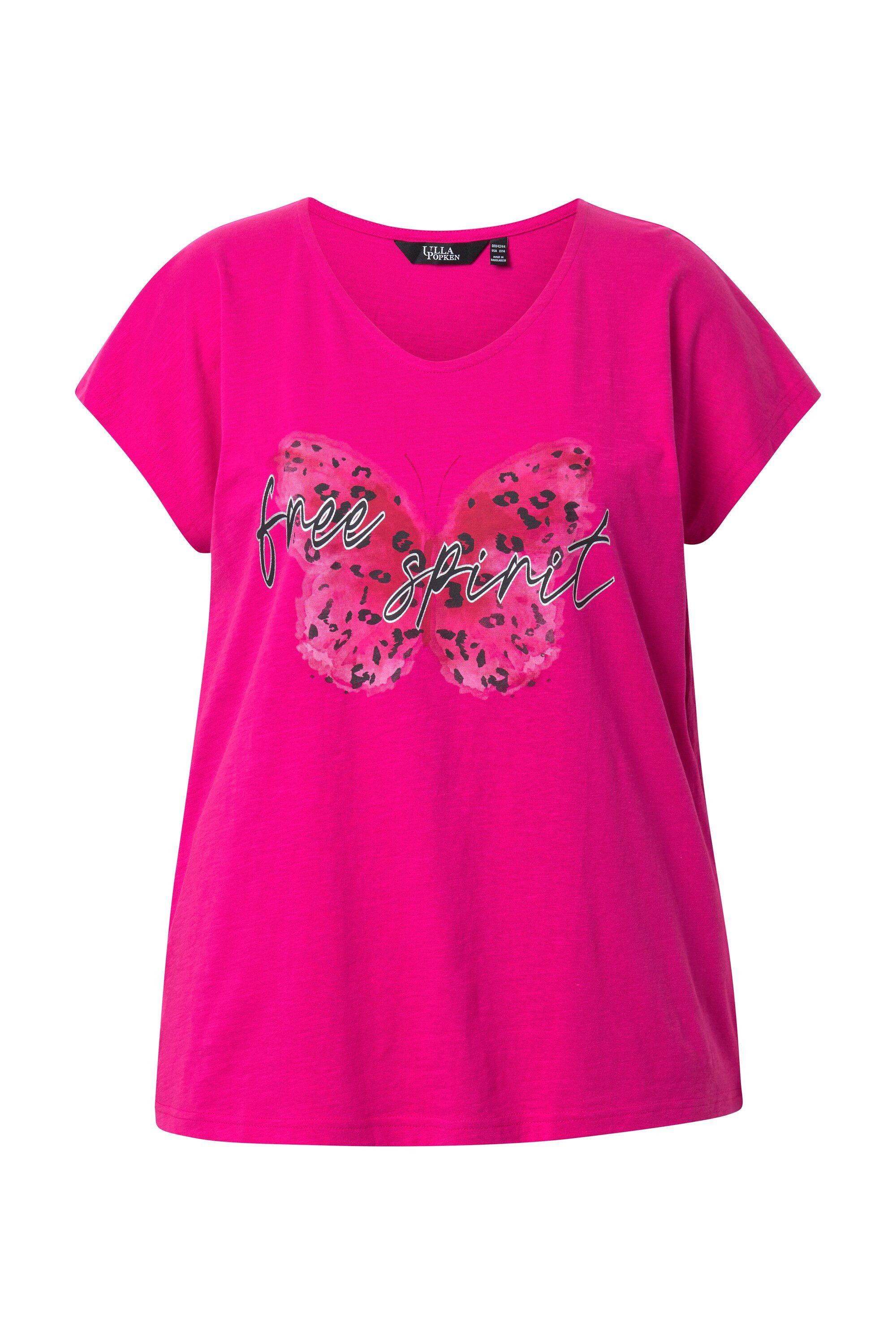 Ulla Popken T-Shirt T-Shirt Schmetterling Oversized günstig online kaufen