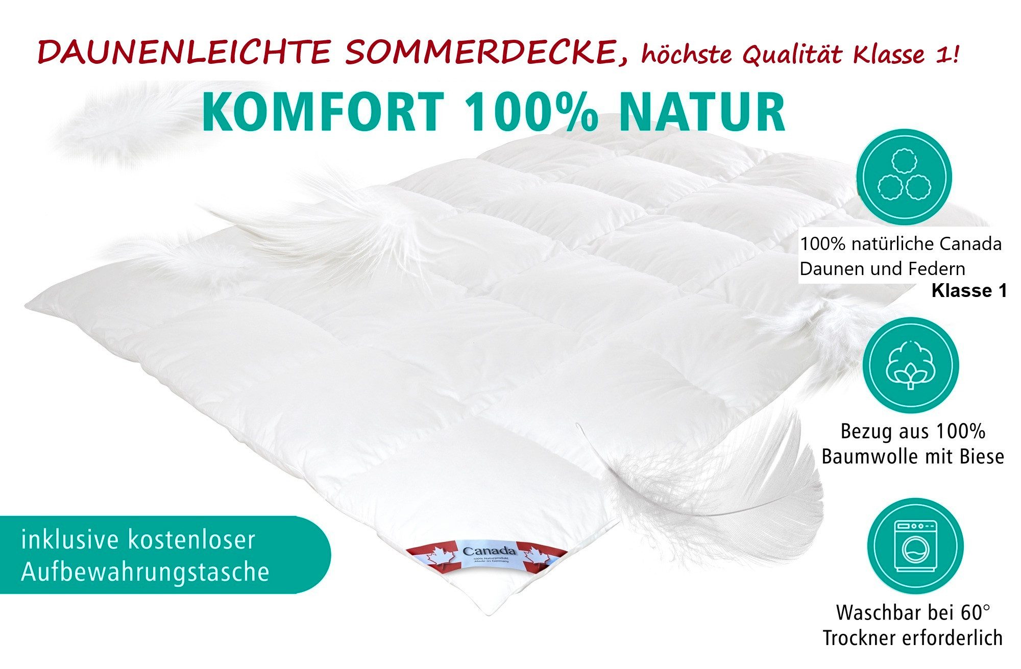 Canada Sommerbettdecke Mega Preis Canada Daunendecke günstig online kaufen