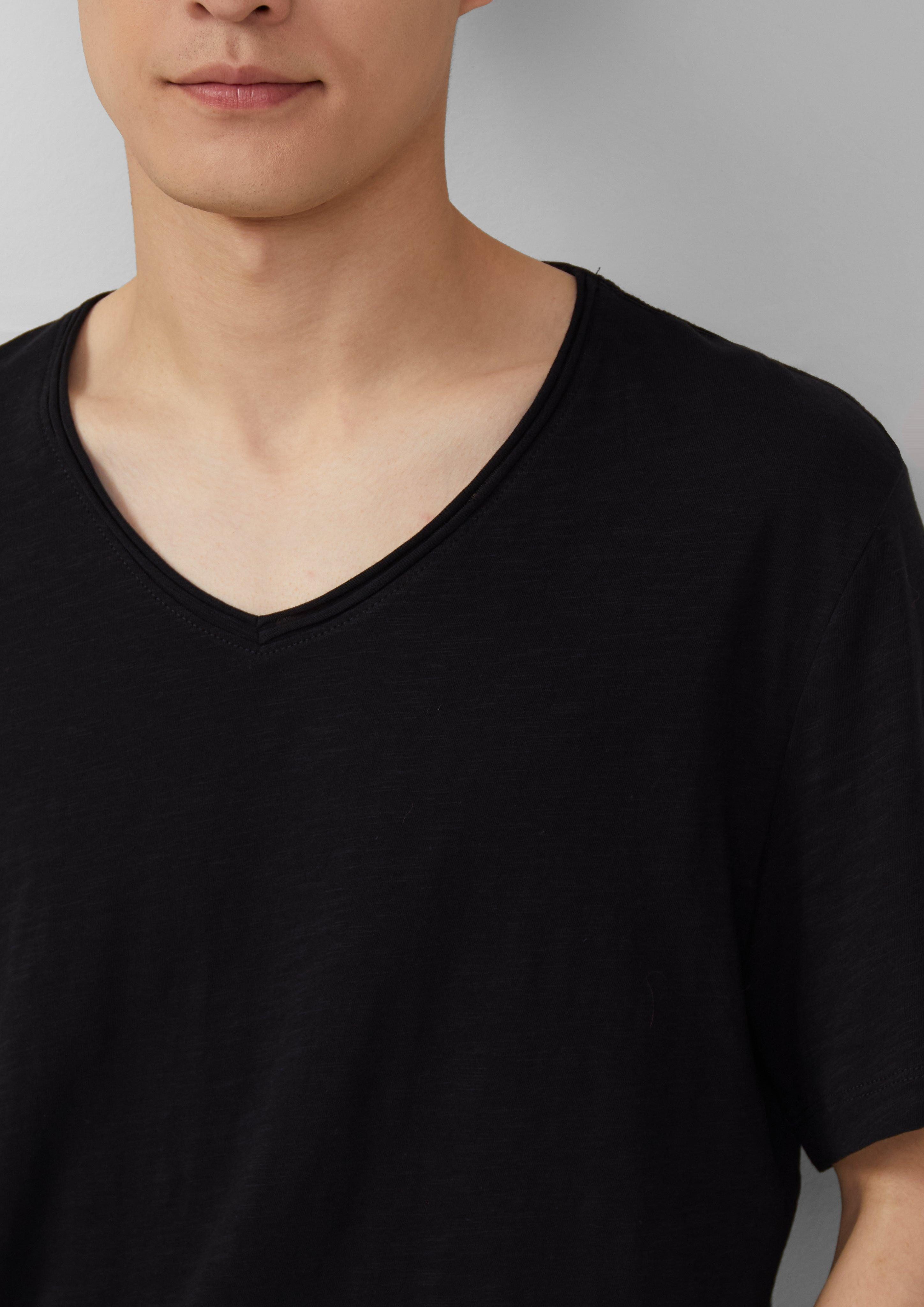 s.Oliver Kurzarmshirt Luftiges T-Shirt mit V-Ausschnitt günstig online kaufen