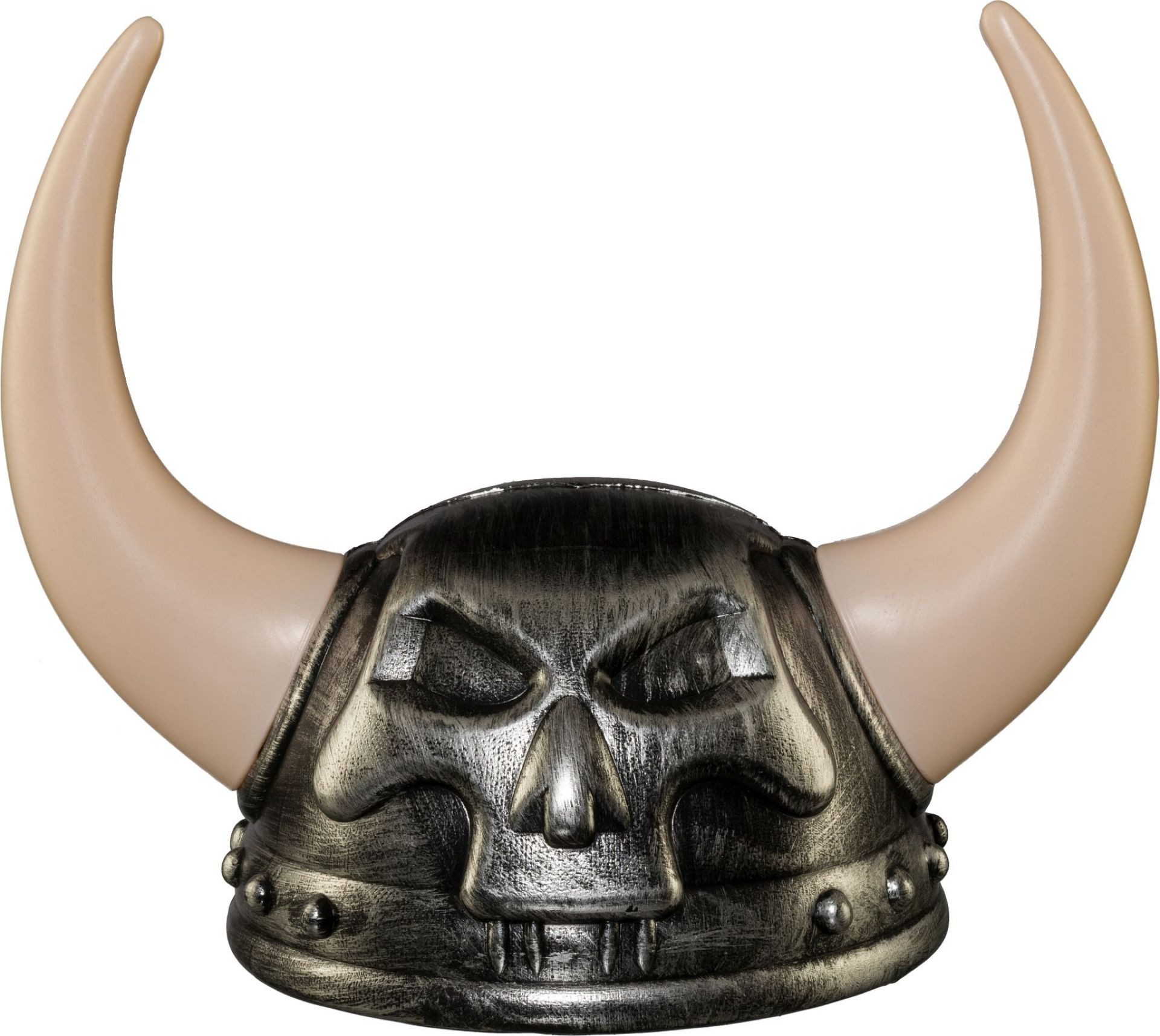 Orlob Wikinger-Kostüm Wikinger Helm Grau mit Hörner Karneval Fasching Party Cosplay Gr. 58, XXL Hörner