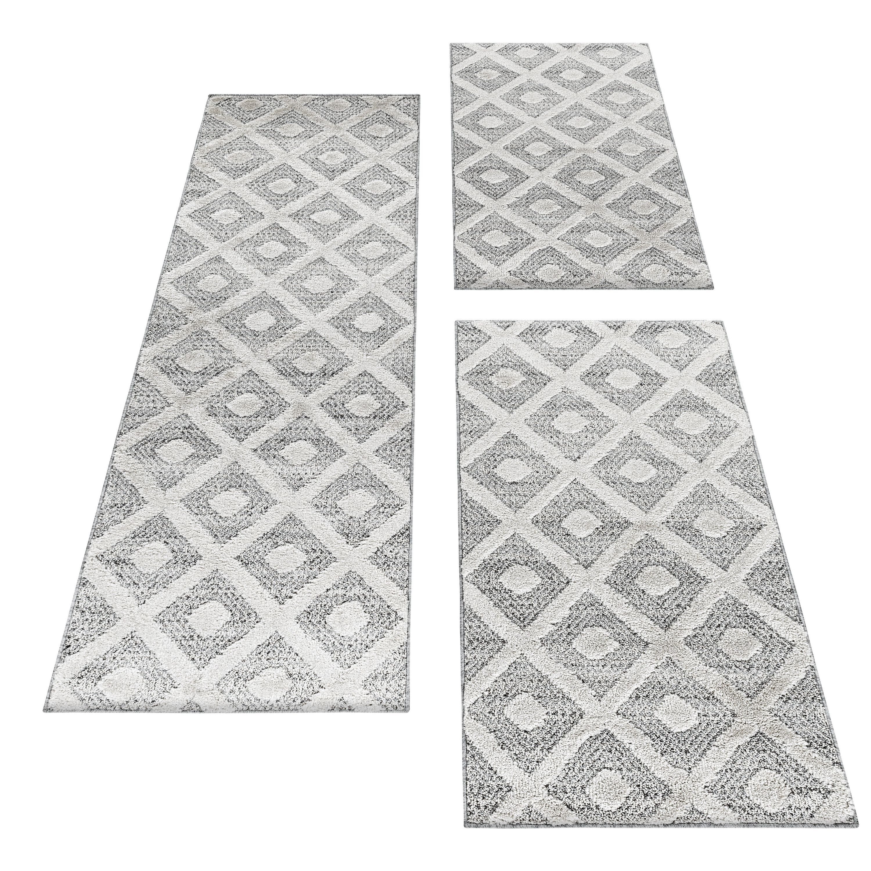 SIMPEX24 Hochflor-Bettumrandung Geometrisch Design, Höhe 20 mm, (Bett-Set, günstig online kaufen