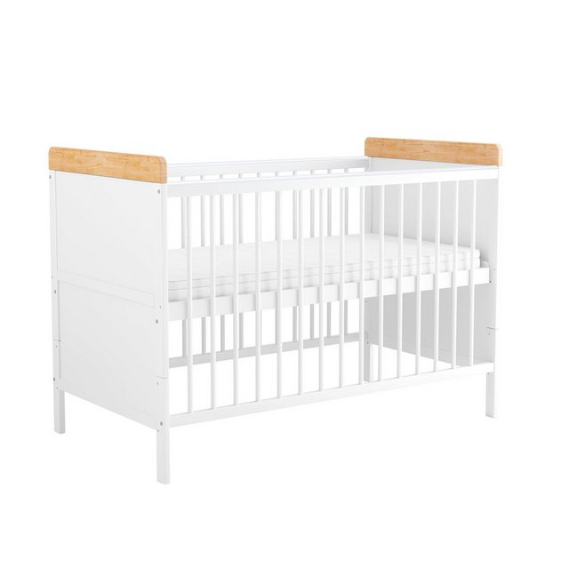 Baby-Delux Babybett Ella, Kinderbett 60x120 cm weiß höhenverstellbar, Kiefe günstig online kaufen