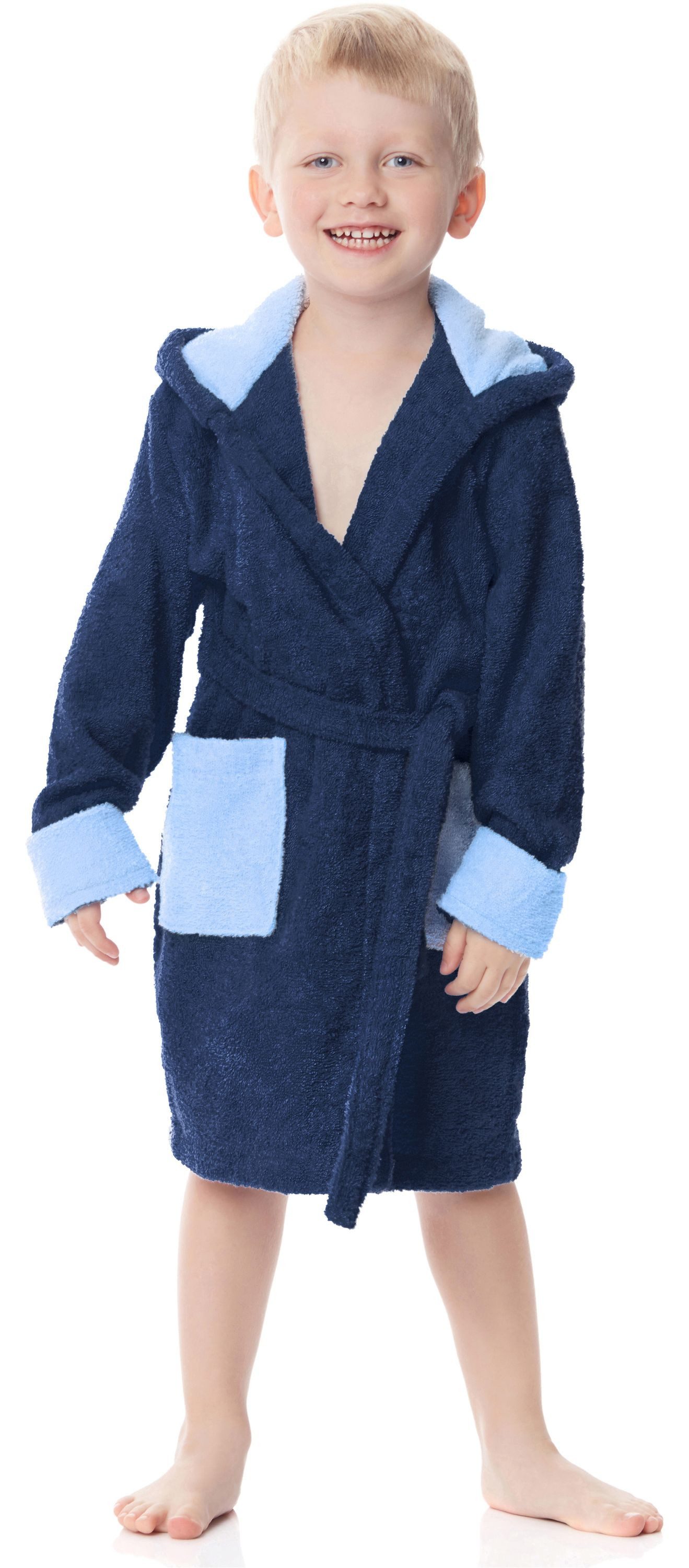 Bademantel Kinder Frottee Bademantel aus 100% Baumwolle LA40-103