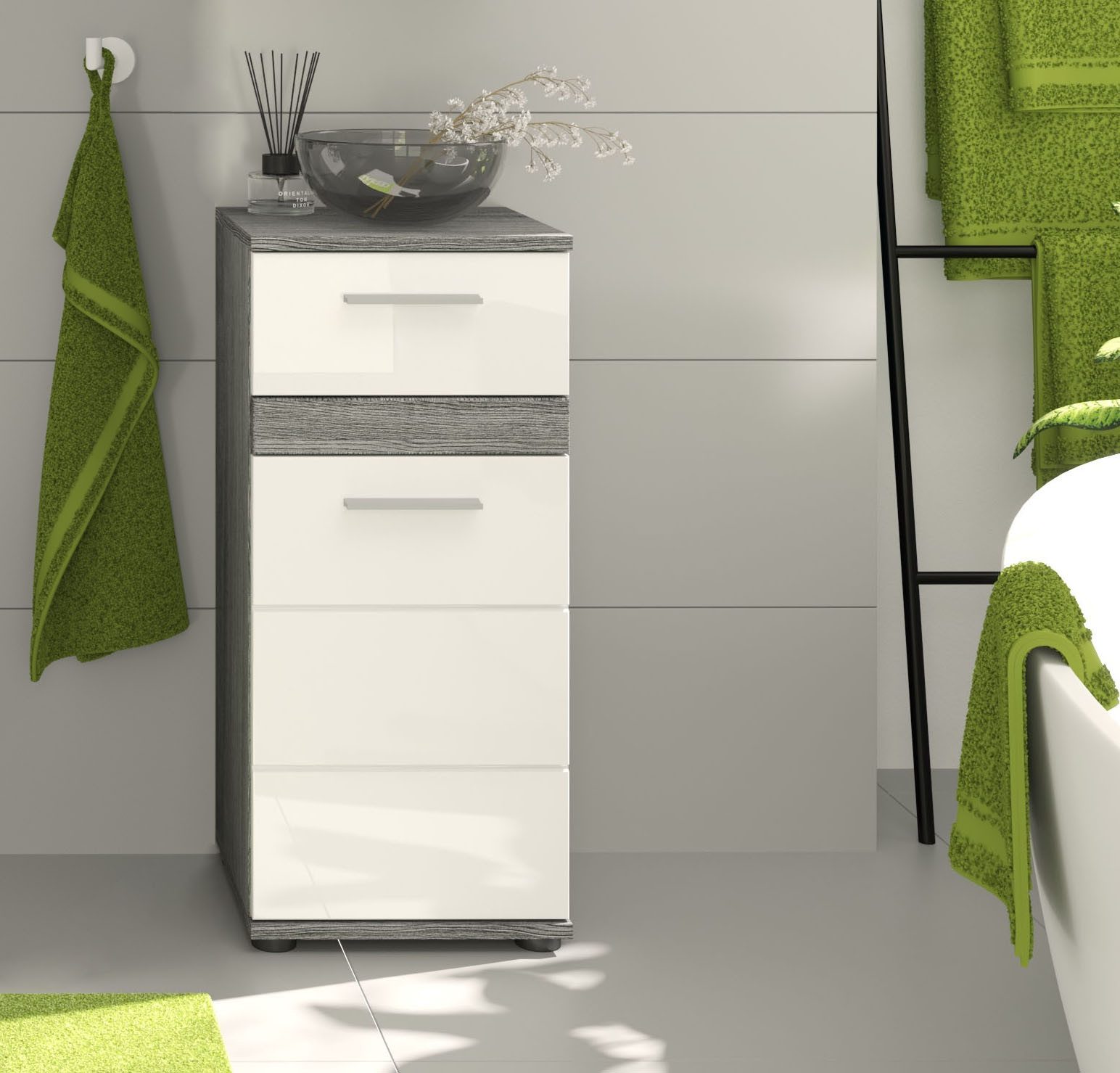 welltime Unterschrank LUCCA, TOPSELLER!, Breite 35cm, 1 Tür (TA wechselbar) günstig online kaufen