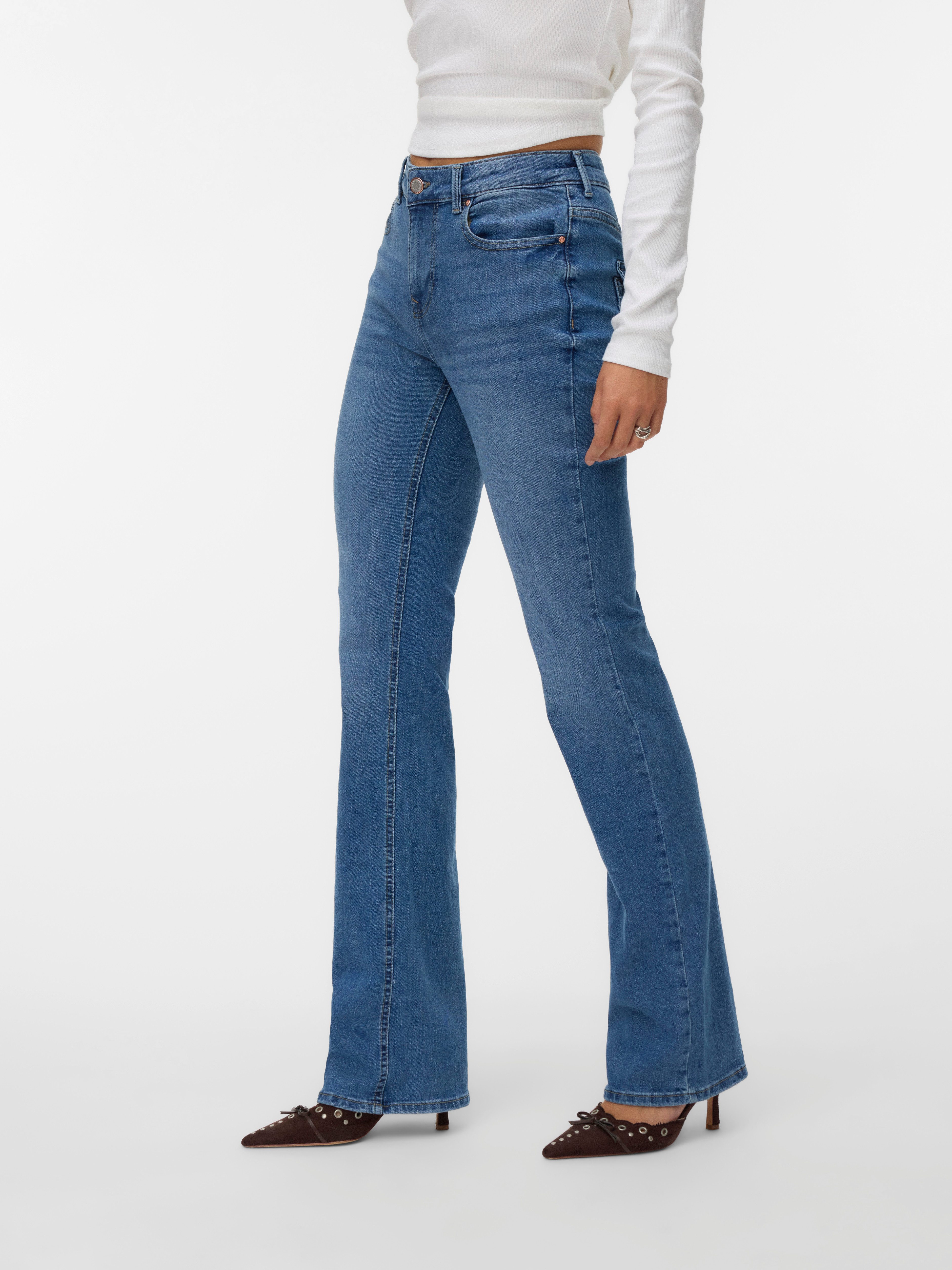 Vero Moda Bootcut-Jeans VMFLASH MR FLARED POCKET JNS RA3042 NOOS Baumwollmi günstig online kaufen