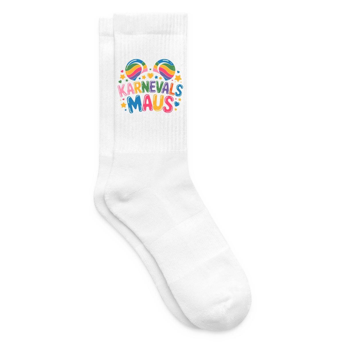 Spreadshirt Socken Karnevalsmaus, Karneval Design Tennissocken (1-Paar)