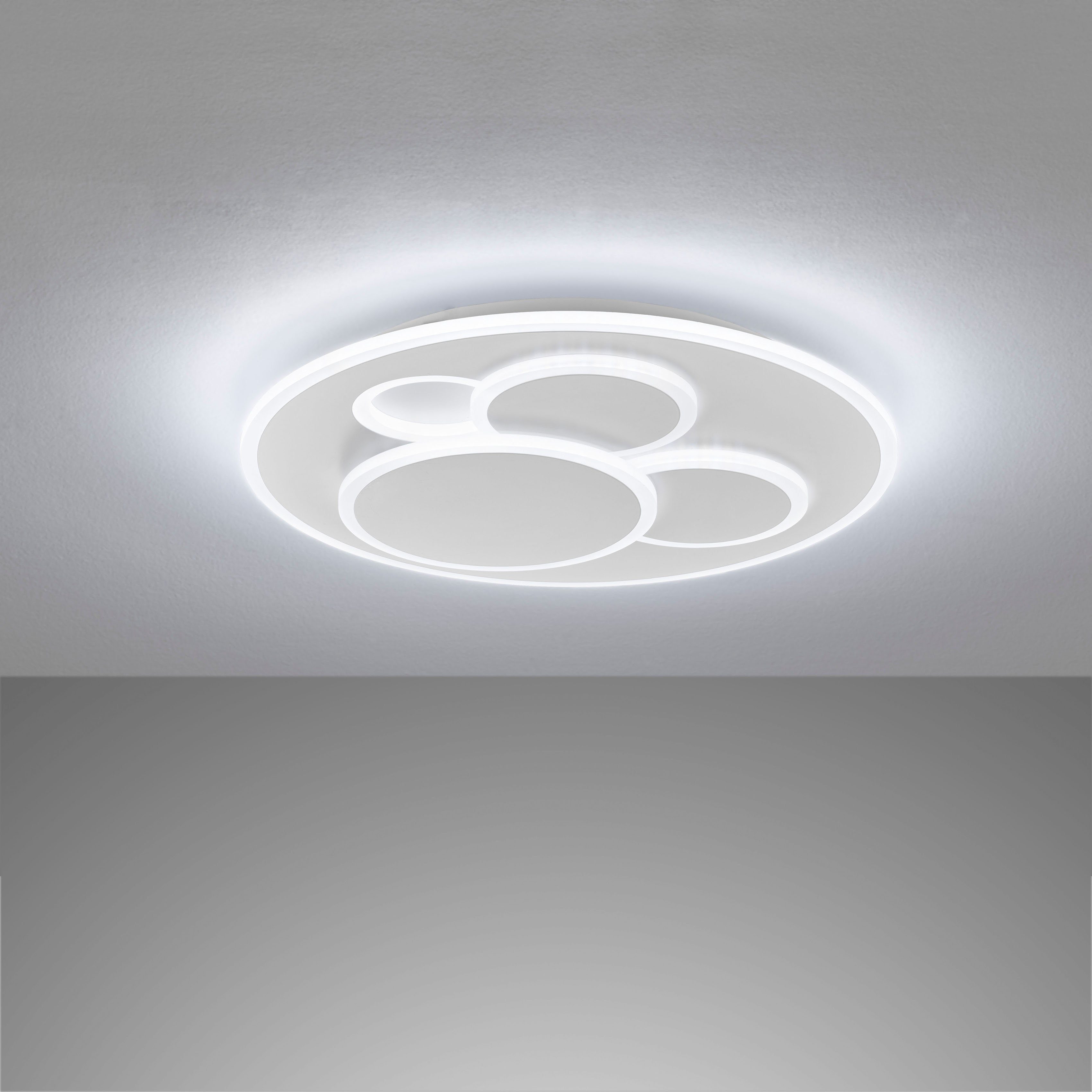 FISCHER & HONSEL LED - über Deckenleuchte LED warmweiß fest CCT integriert, - Fernbedienung, kaltweiß Dots
