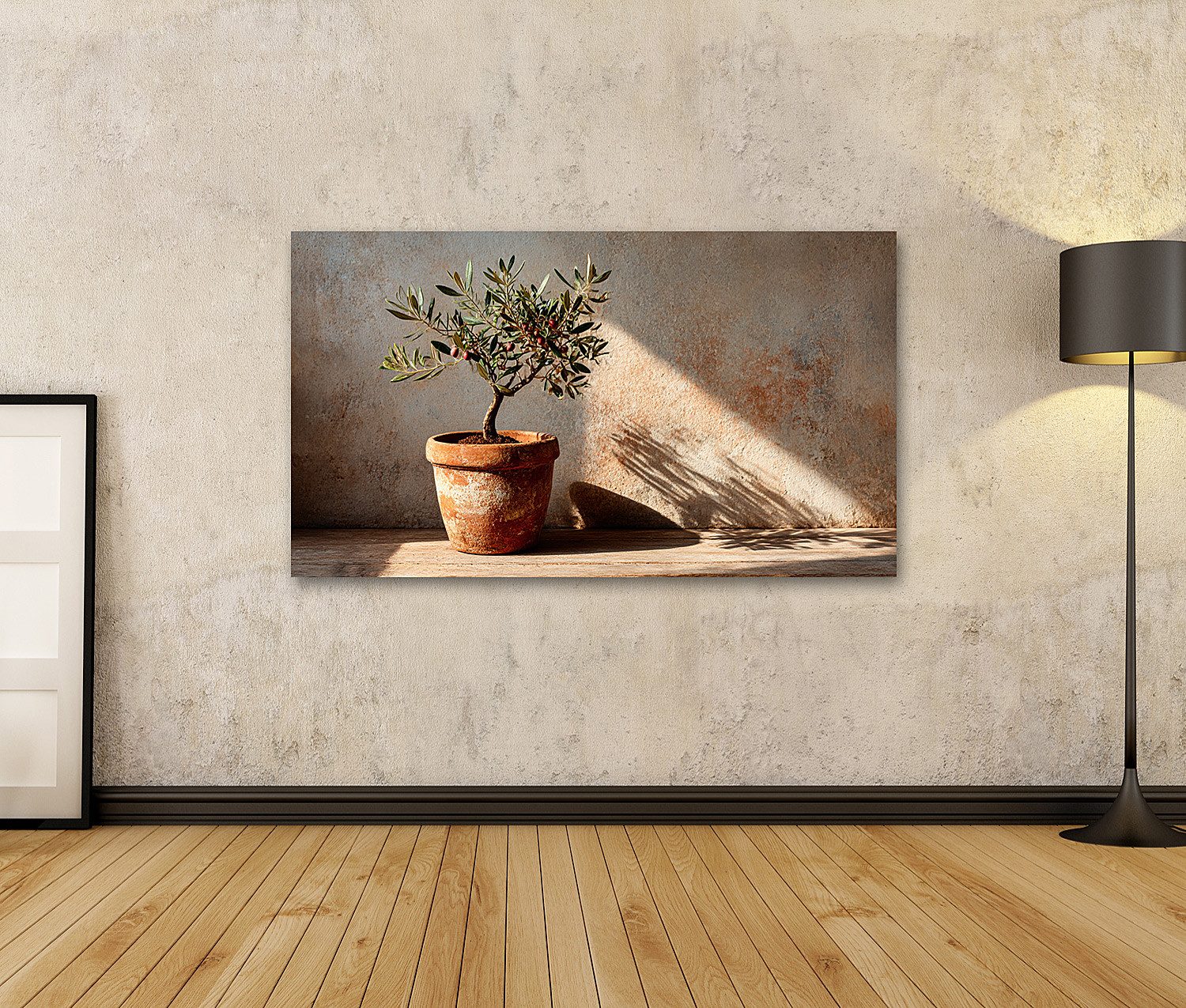 islandburner Leinwandbild Olivenbaum im Terrakottatopf für eine mediterrane Wohnatmosphäre – Bild 2 von 5