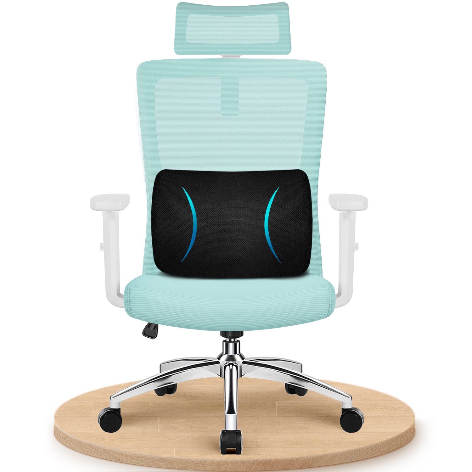 Adormii Bürostuhl bürostuhl ergonomisch, schreibtischstuhl mit verstellbarer Lendenstütze (Ergonomischer bürostuhl mit verstellbaren Armlehnen, büro stuhl bis zu 135° neigbar, ergonomic office chair mit höhenverstellbarer, atmungsaktiv und komfortabel, bürostuhl 200 kg)