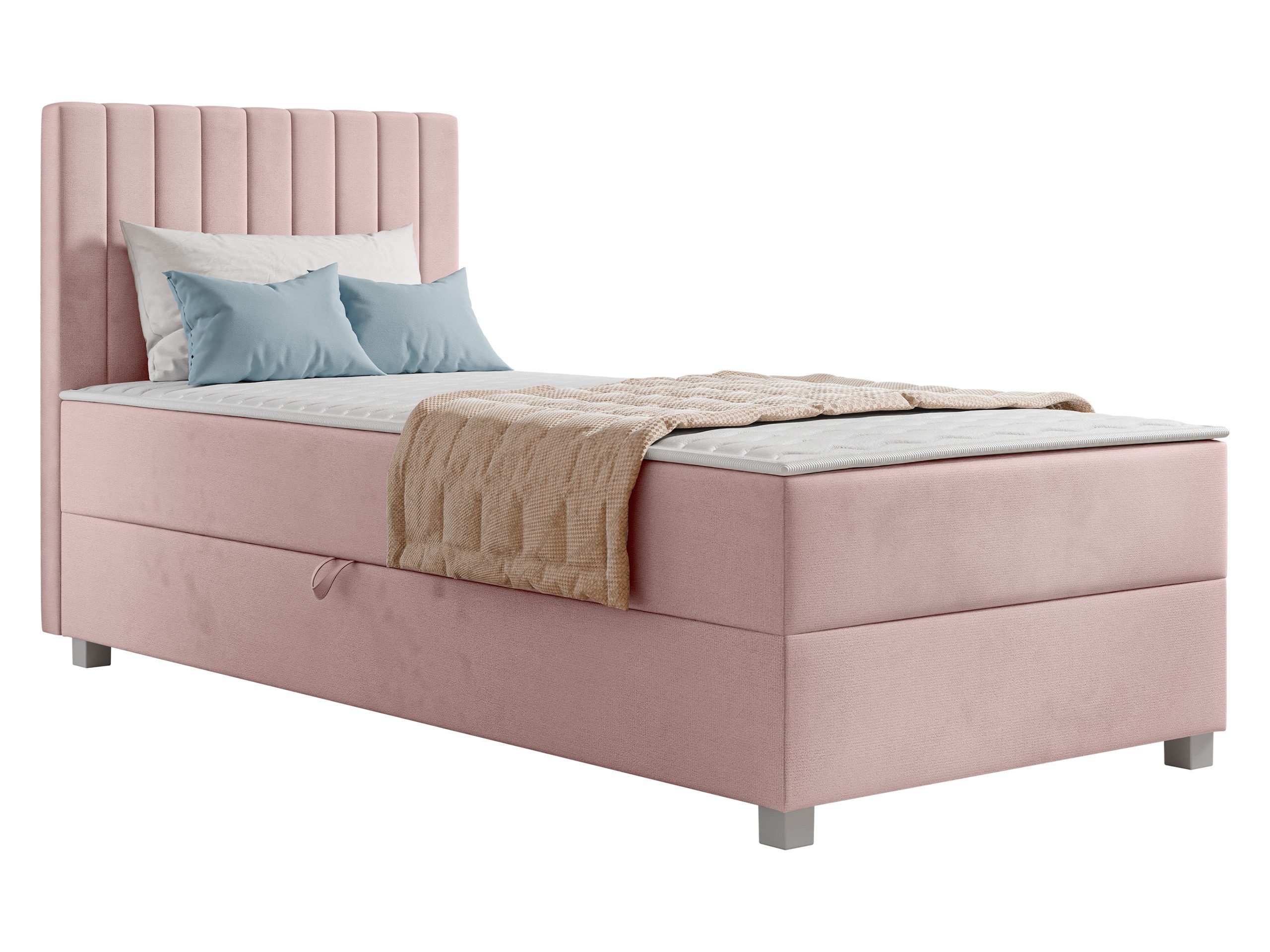 MIRJAN24 Boxspringbett Viki (mit Bettkasten), Universell - Links oder Rechts, 90/120x200 cm