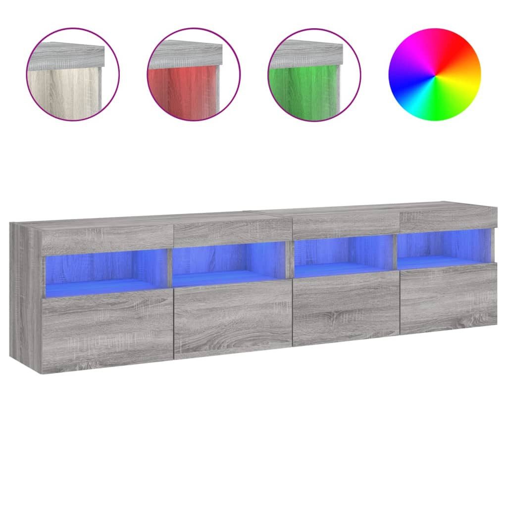 vidaXL TV-Wand TV-Wandschränke mit LED-Leuchten 2 günstig online kaufen