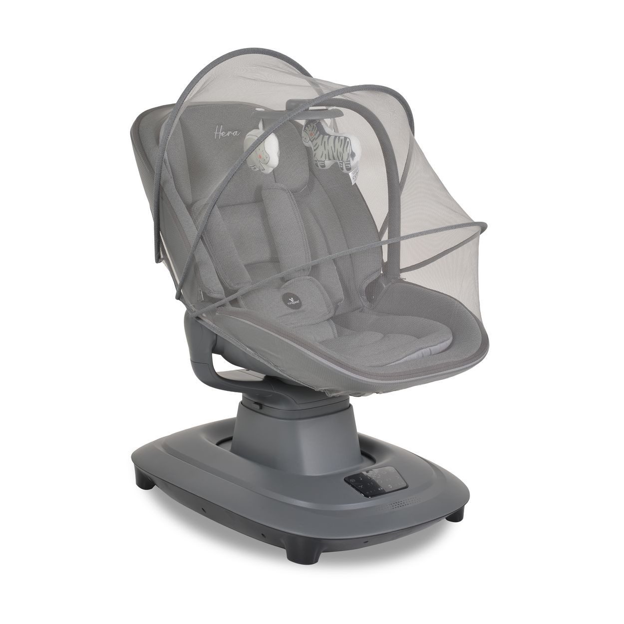 Cangaroo Babywippe Babywippe Hera elektrisch, Musik, Moskitonetz, 360-Grad-Drehung, Timer