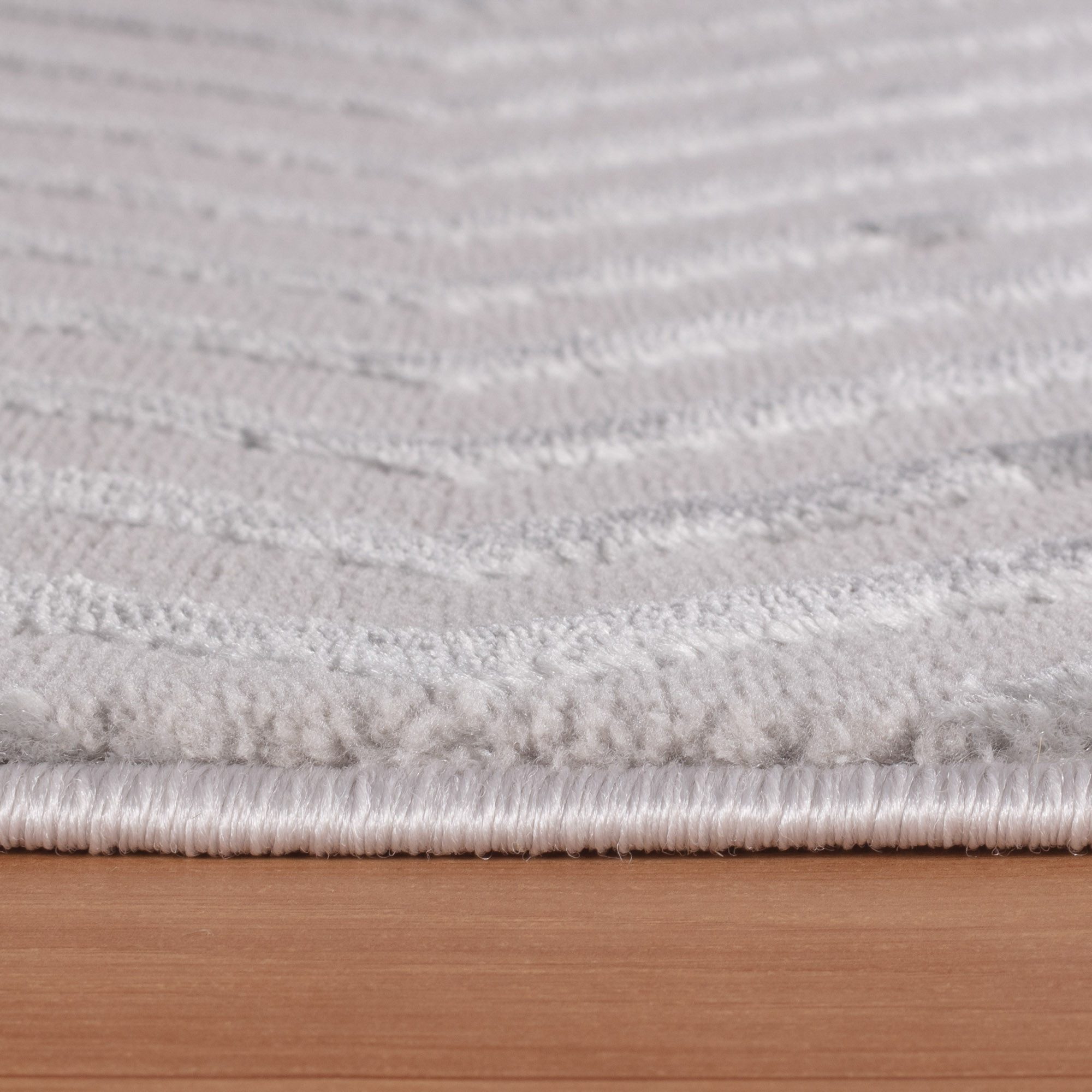 KADIMA DESIGN Teppich ILLER Wohnzimmer Schlafzimmer Waschbar Wohnzimmerteppich Esszimmer, Läufer, Höhe: 14 mm, Silber, 80x150 cm, Strapazierfähig Fußbodenheizun – Bild 4 von 5