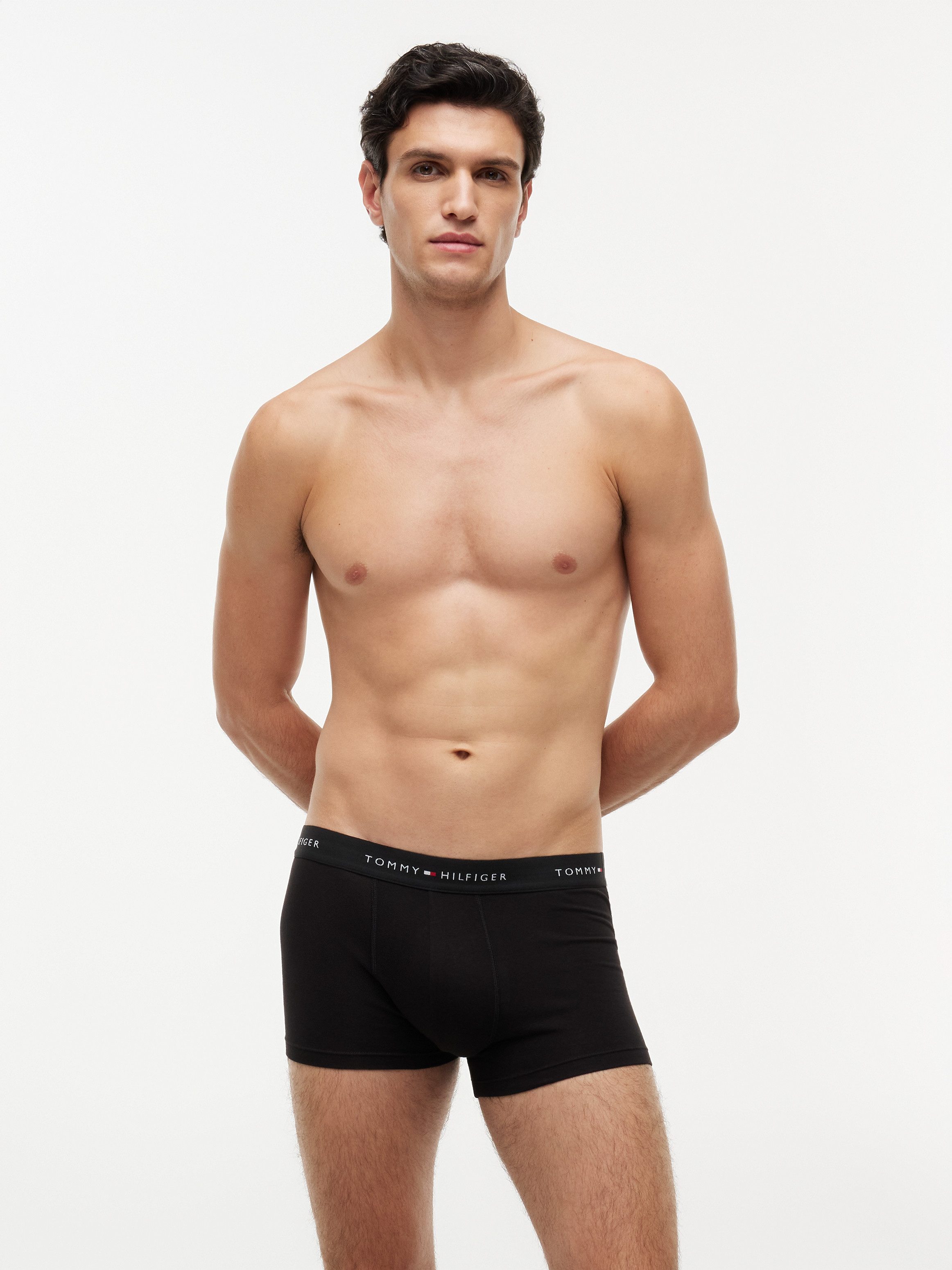 Tommy Hilfiger Underwear Trunk TRUNK 3 PACK (3-St) mit kontrastfarbenem Logobund
