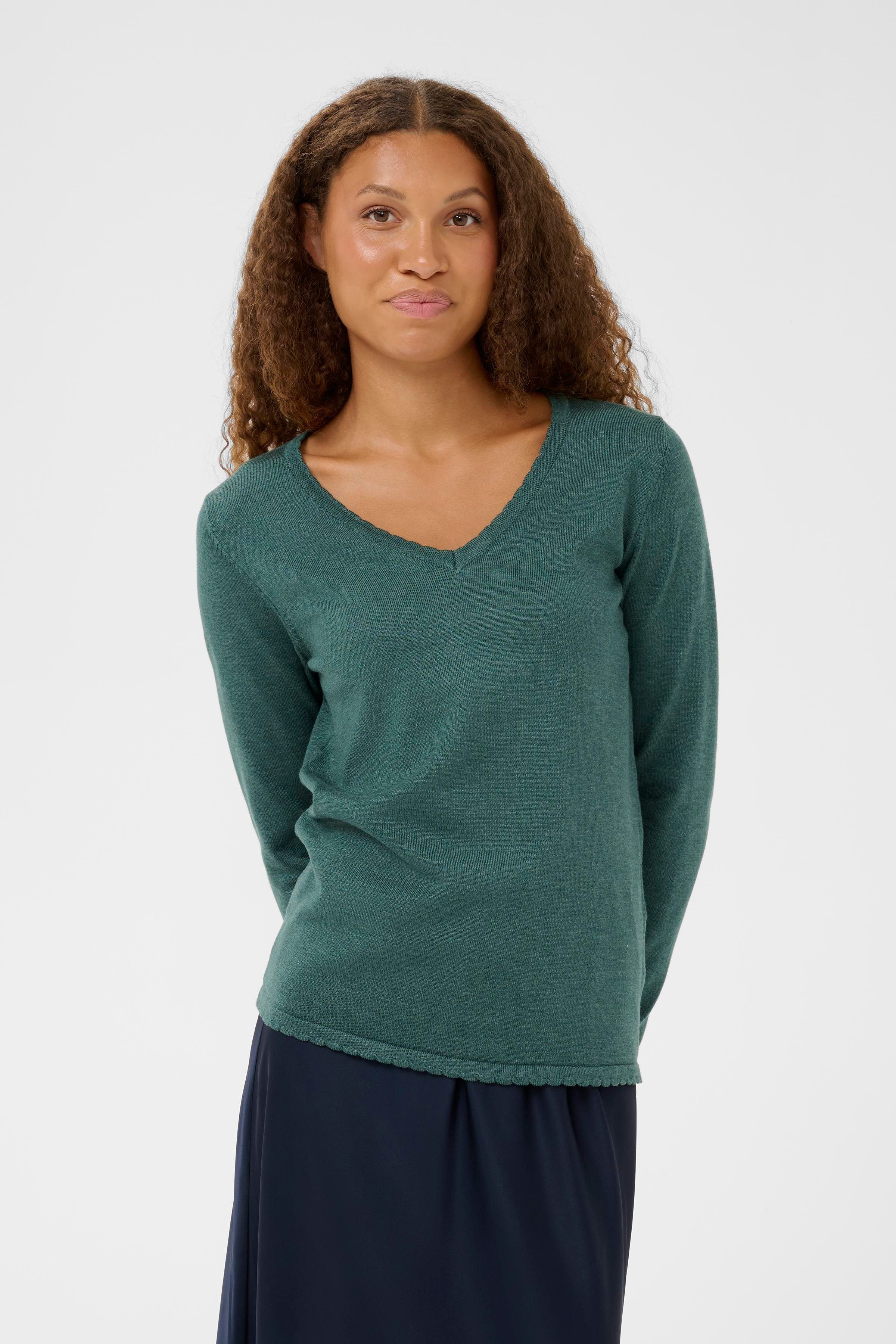 Saint Tropez Strickpullover MilaSZ LS V-Neck Pullover Viskosemischung, Regular fit