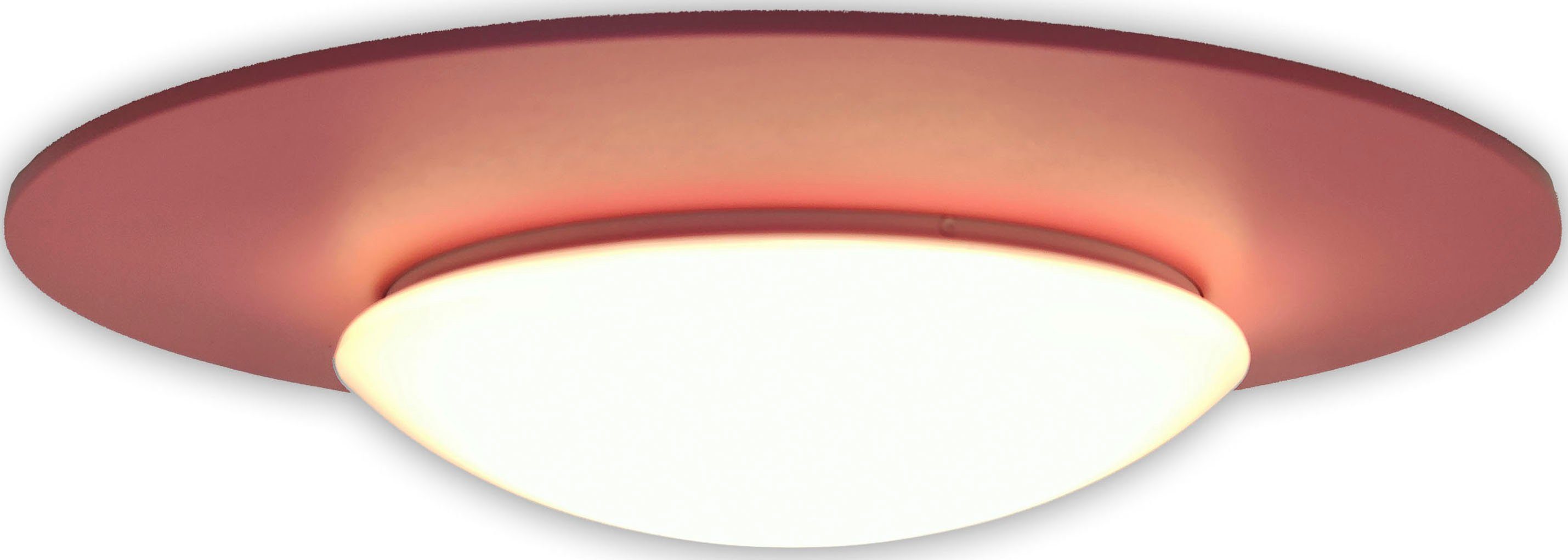 Fassung ohne einfachen Leuchtmittel, Deckenleuchte Pastellrosé, Saturn, Leuchtmittelwechsel für Deckenschale niermann E27