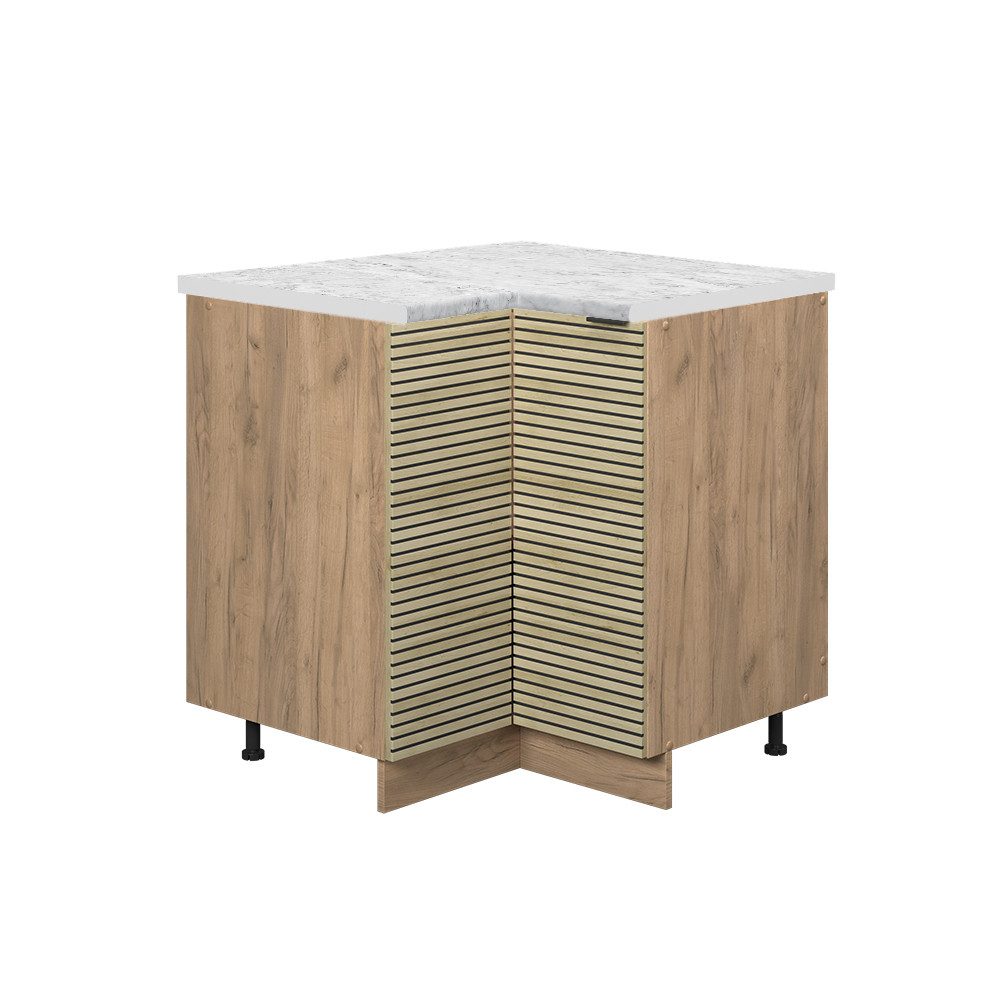 Vicco Eckunterschrank Fame-Line, Eiche Paneel/Goldkraft Eiche, günstig online kaufen