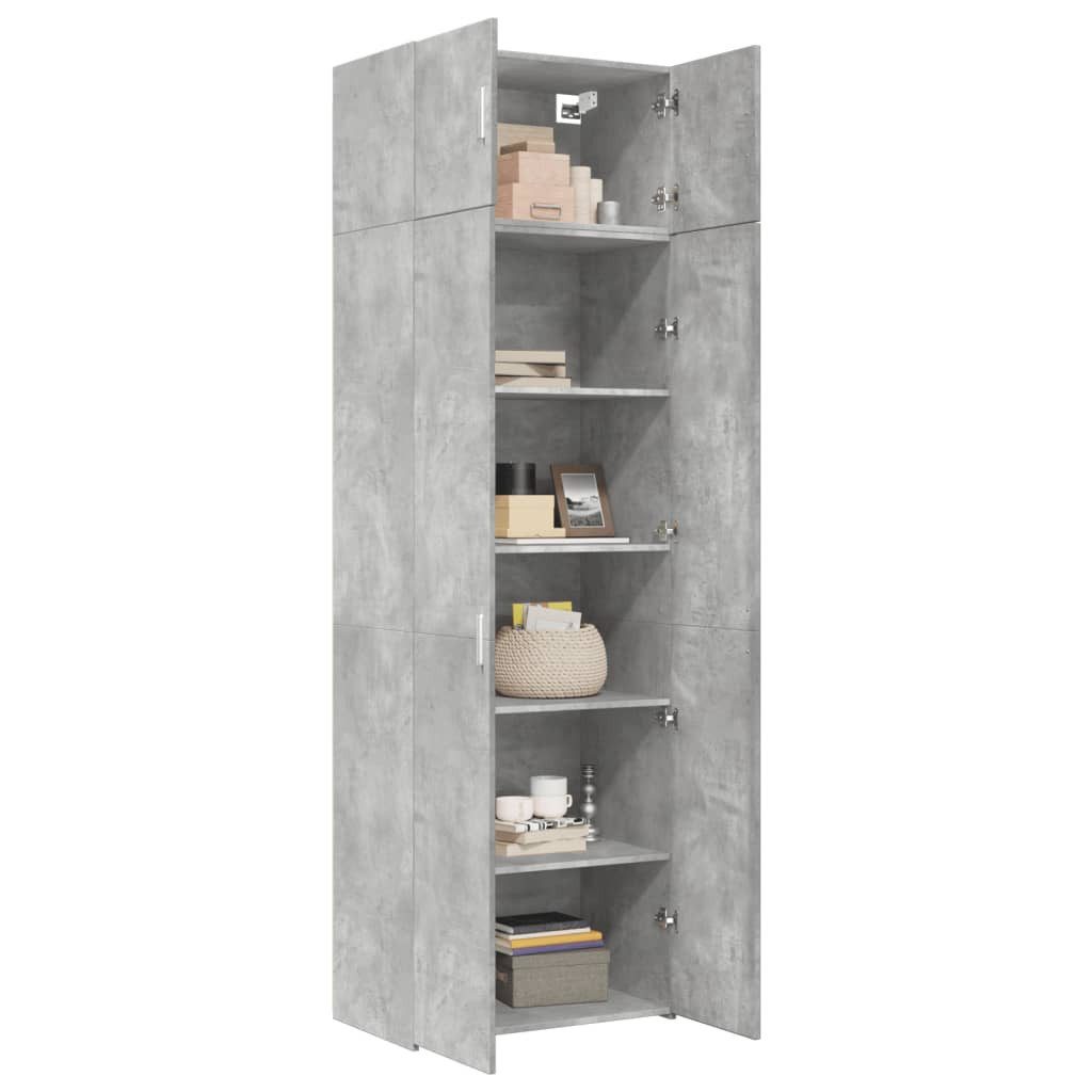 vidaXL Sideboard Hochschrank Betongrau 70x42,5x225 cm günstig online kaufen