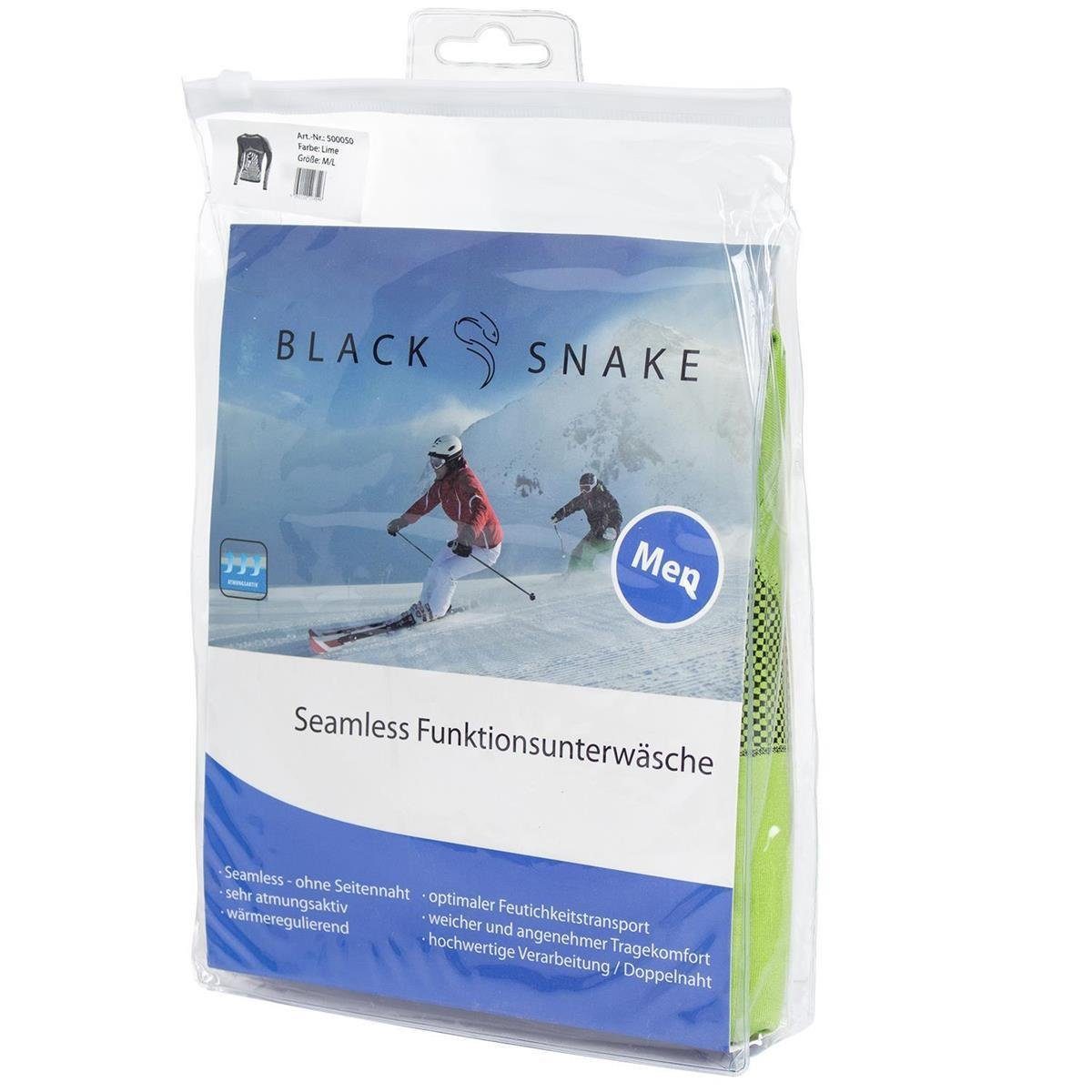 Black Snake (1-St) Lime Thermounterhemd Funktionsunterhemd Seamless Skiunterhemd python Sportunterhemd