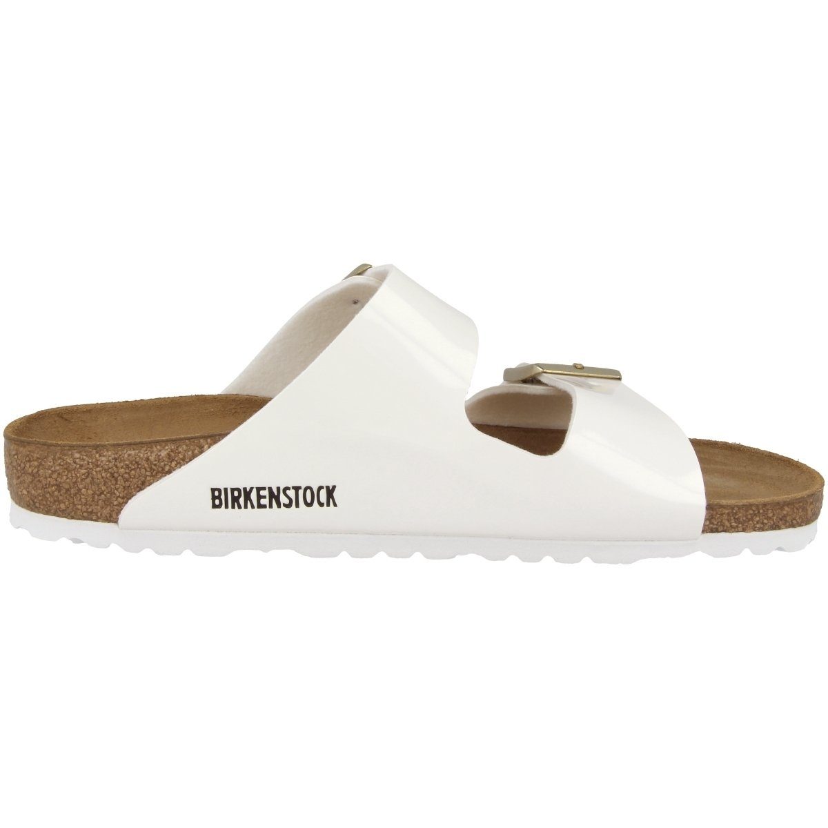 schmal Sandale Arizona Birko-Flor weiss Lack Erwachsene Unisex Birkenstock