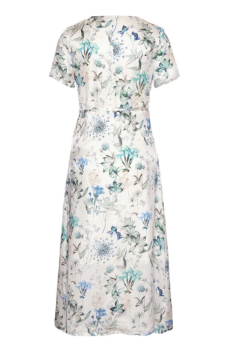 wunderwerk Midikleid Silk wrap dress flower print