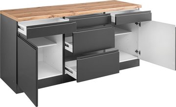 Kochstation Unterschrank KS-Bruneck >>Bruneck<< 180 cm breit, für viel Stauraum, hochwertige MDF-Fronten