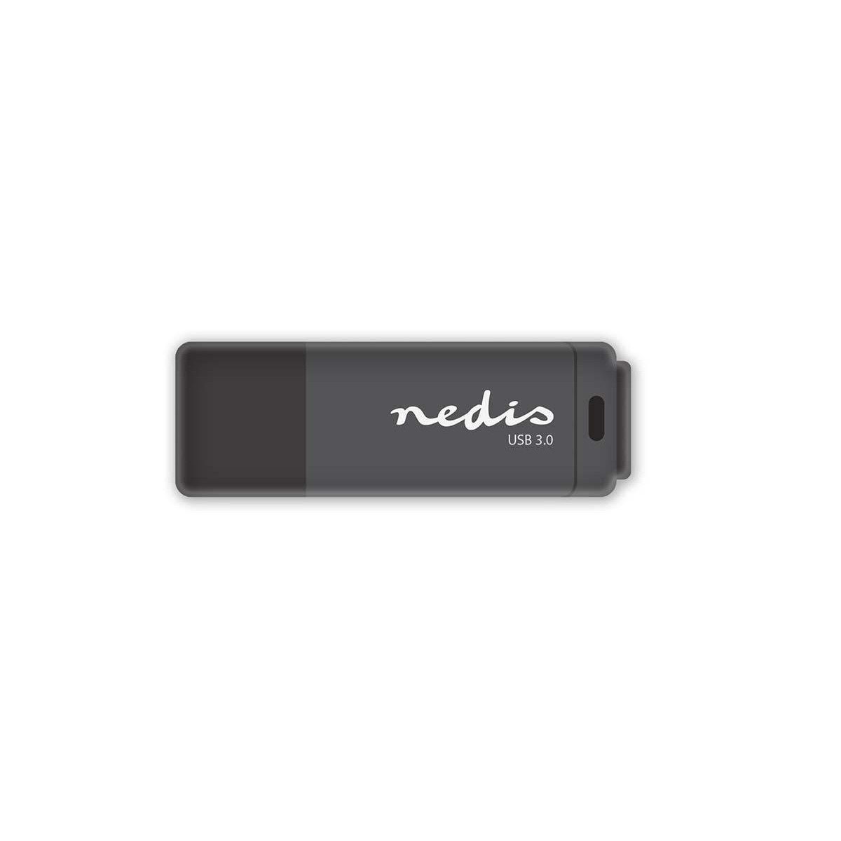 Nedis FDRIU3128BK USB-Stick (USB Type-A, USB 3.0, kompakte Bauweise für flexiblen Einsatz)