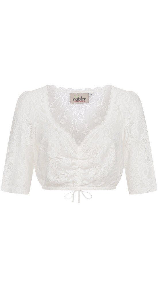 Dirndlbluse Dirndlbluse Kurzarm Josefine in Creme von Nübler