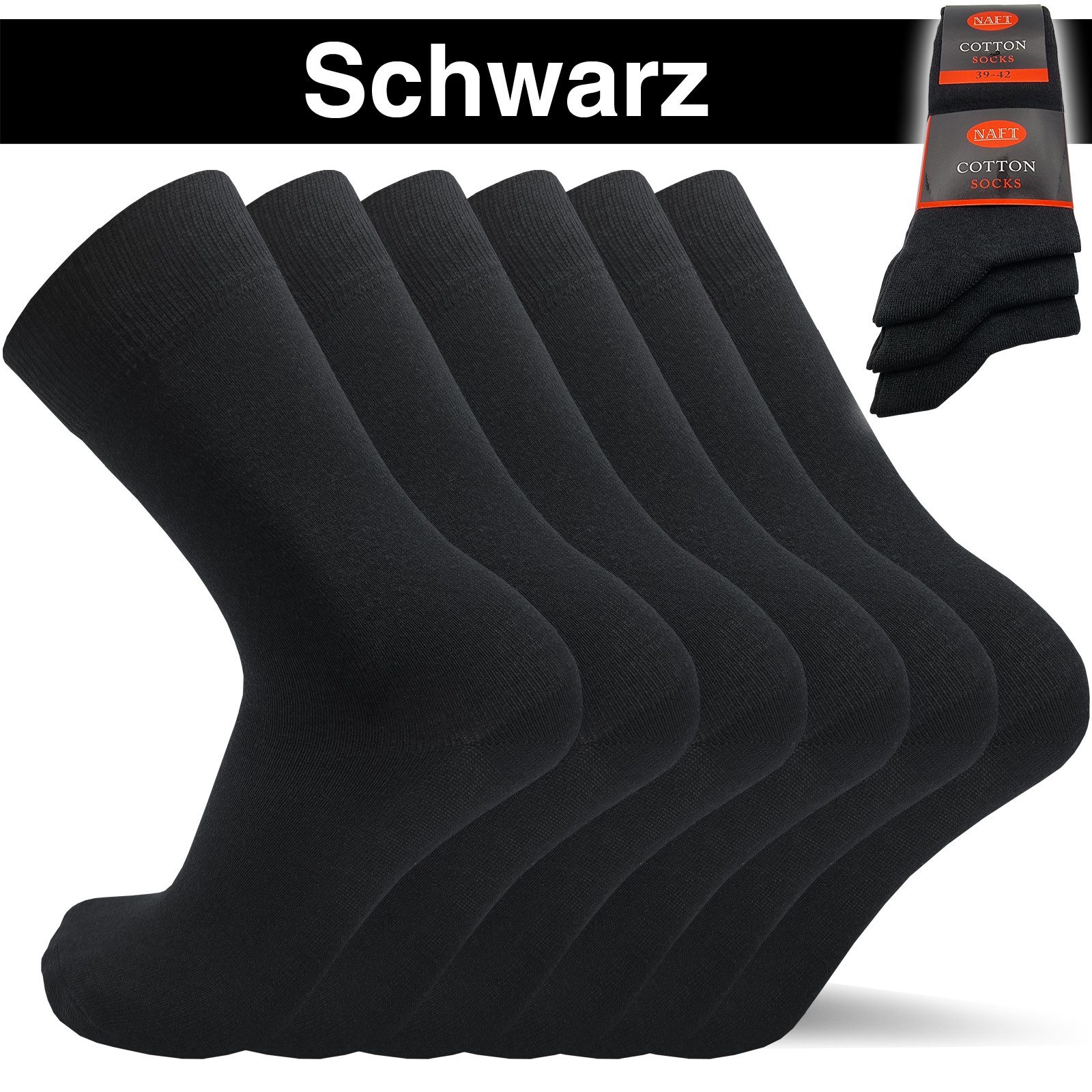 NAFT Businesssocken 6-24 Paar Herrensocken 80% Baumwolle Business Freizeit günstig online kaufen