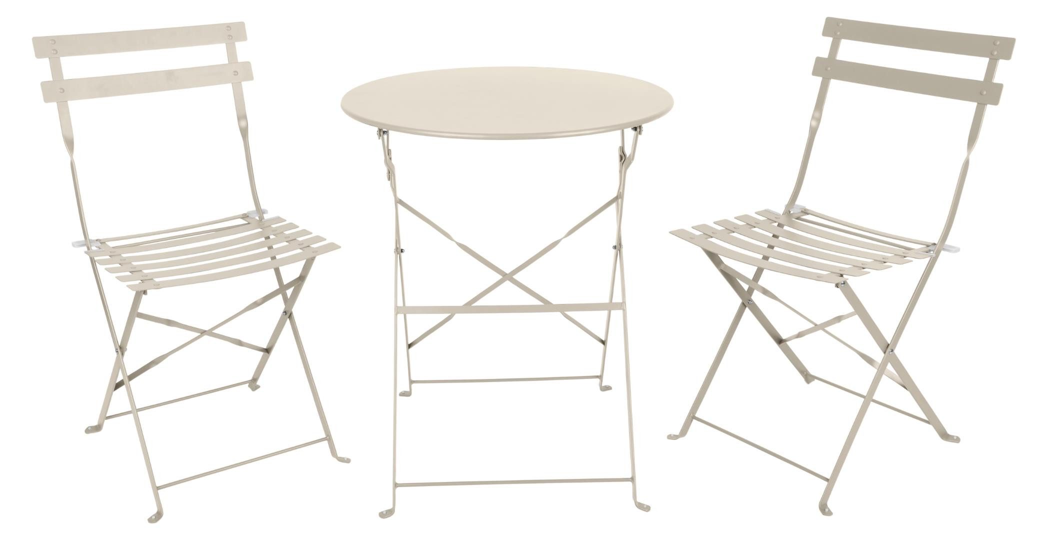 ebuy24 Bistrotisch Sam Café-Set sandfarben.