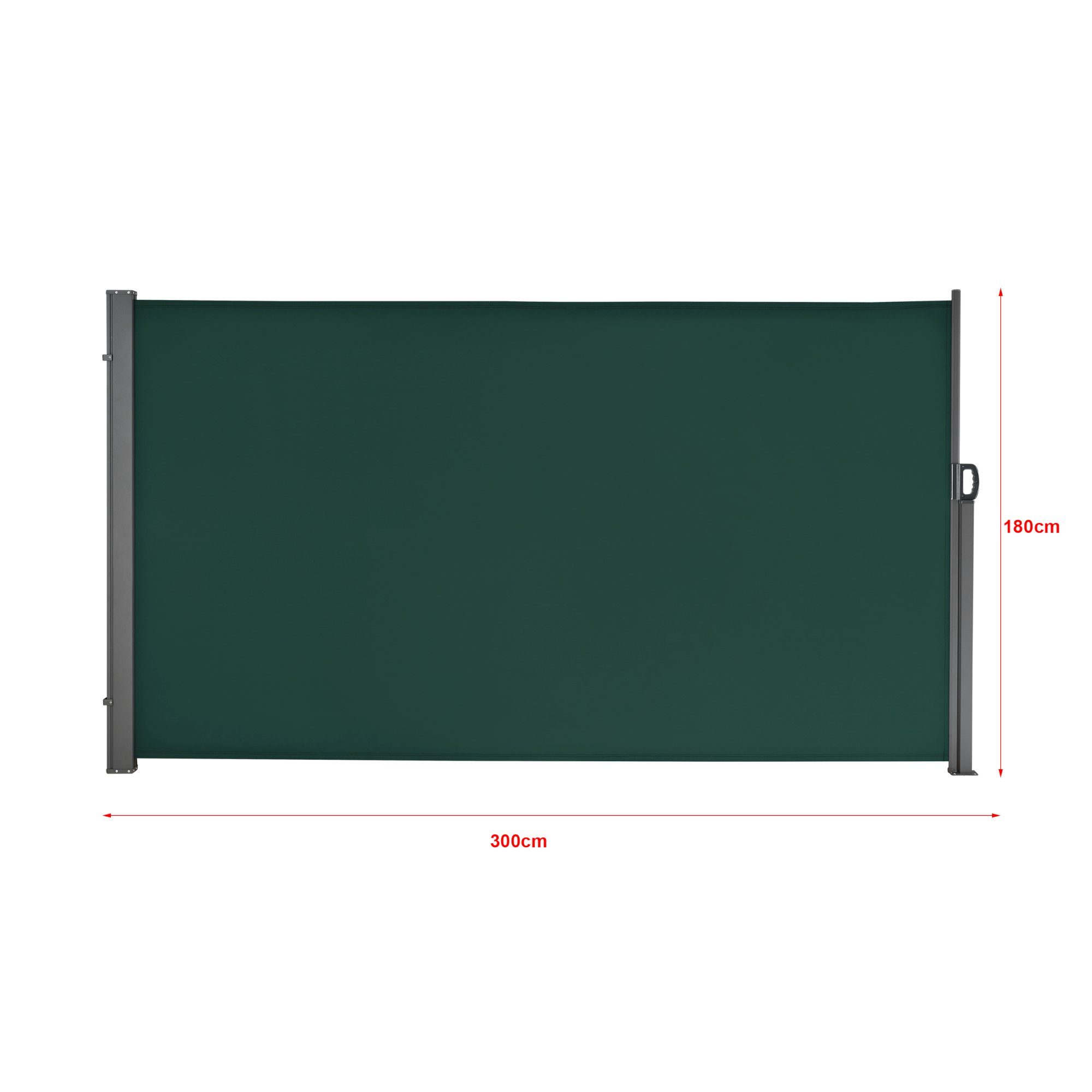 pro.tec Seitenmarkise »Arrentela« Sichtschutz 300 x 180 cm Dunkelgrün