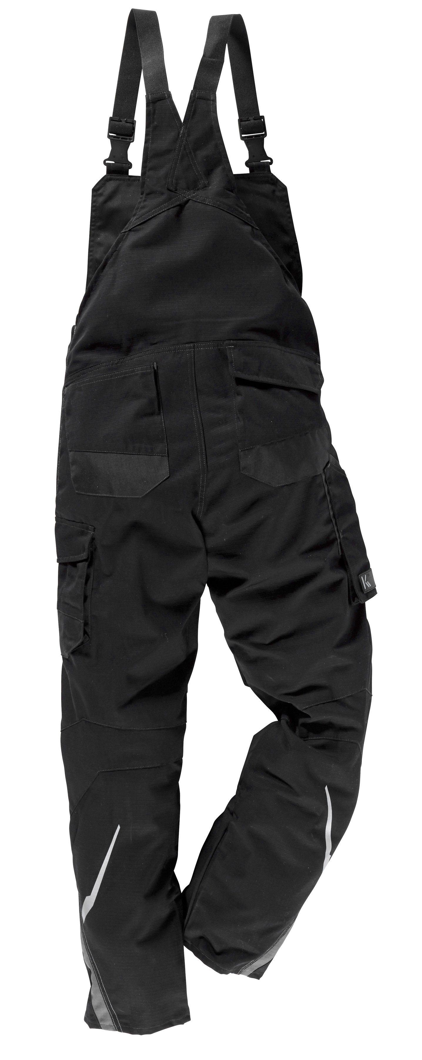 Kübler Verstärkungen schwarz-grau Latzhose mit CORDURA®