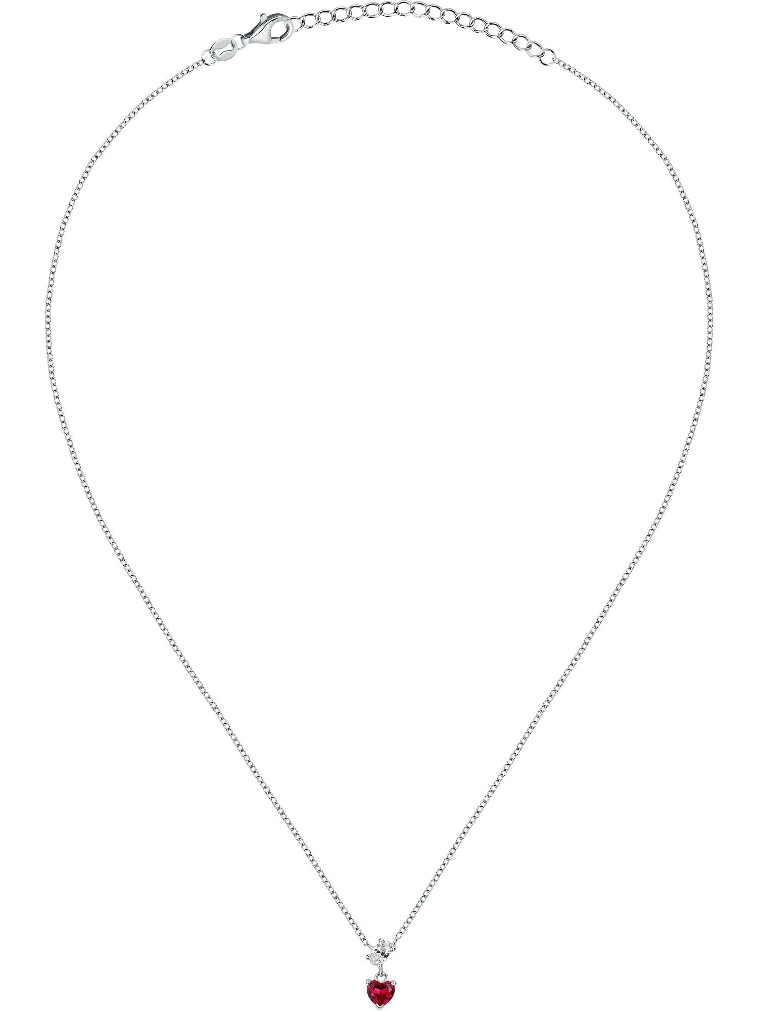 FAVS Silberkette FAVS Damen-Kette 925er Silber 1 Zirkonia Herz günstig online kaufen