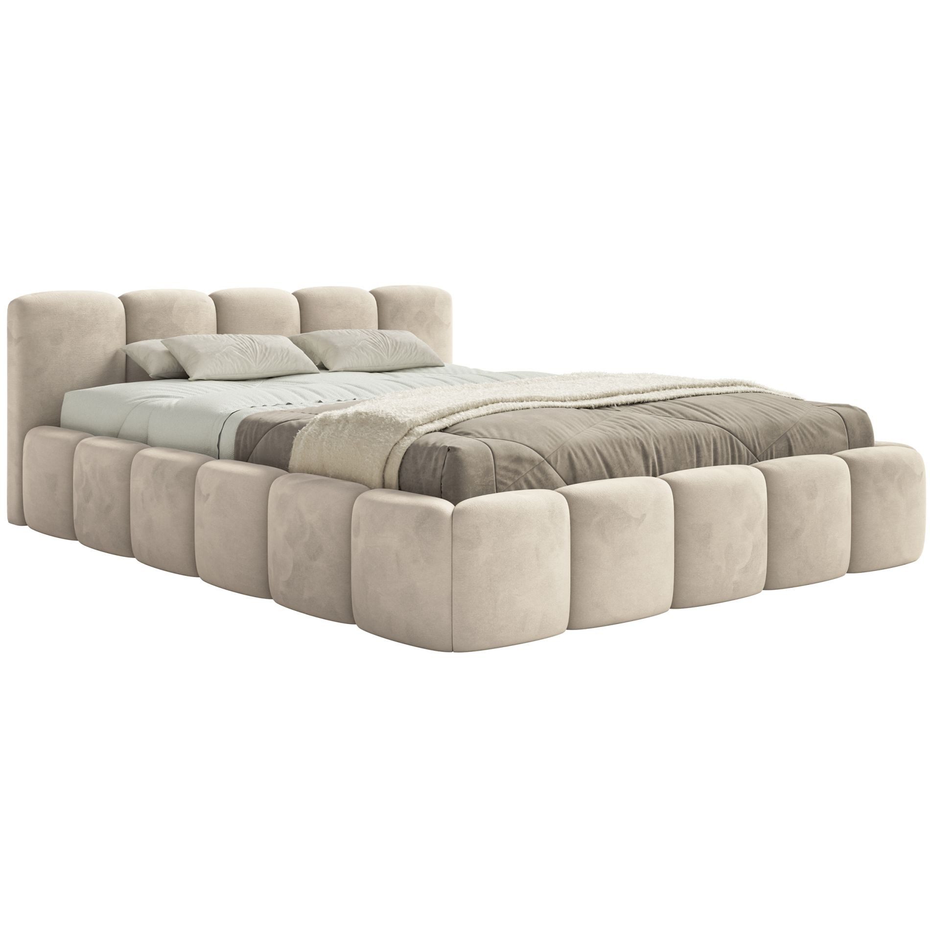 Selsey Polsterbett CLOUDY LOW, Bouclé, Chenille oder Velours, mit/ohne Bett günstig online kaufen