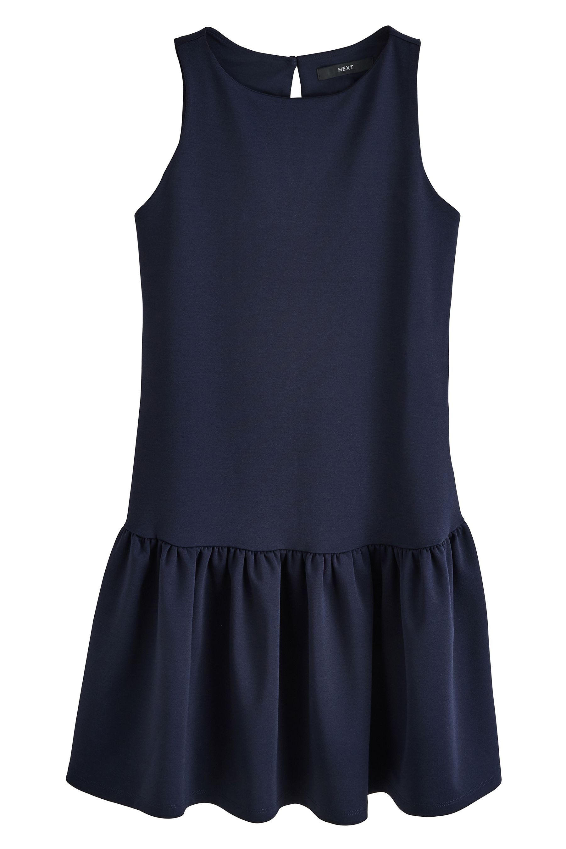 Jerseykleid Ärmelloses Jersey-Minikleid mit abfallender Taille