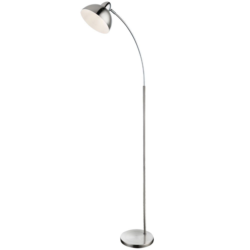 Bogenlampe, LED Stehlampe Bogenstehleuchte schwenkbar etc-shop Standleuchte inklusive, nicht gebogen Leuchtmittel chrom