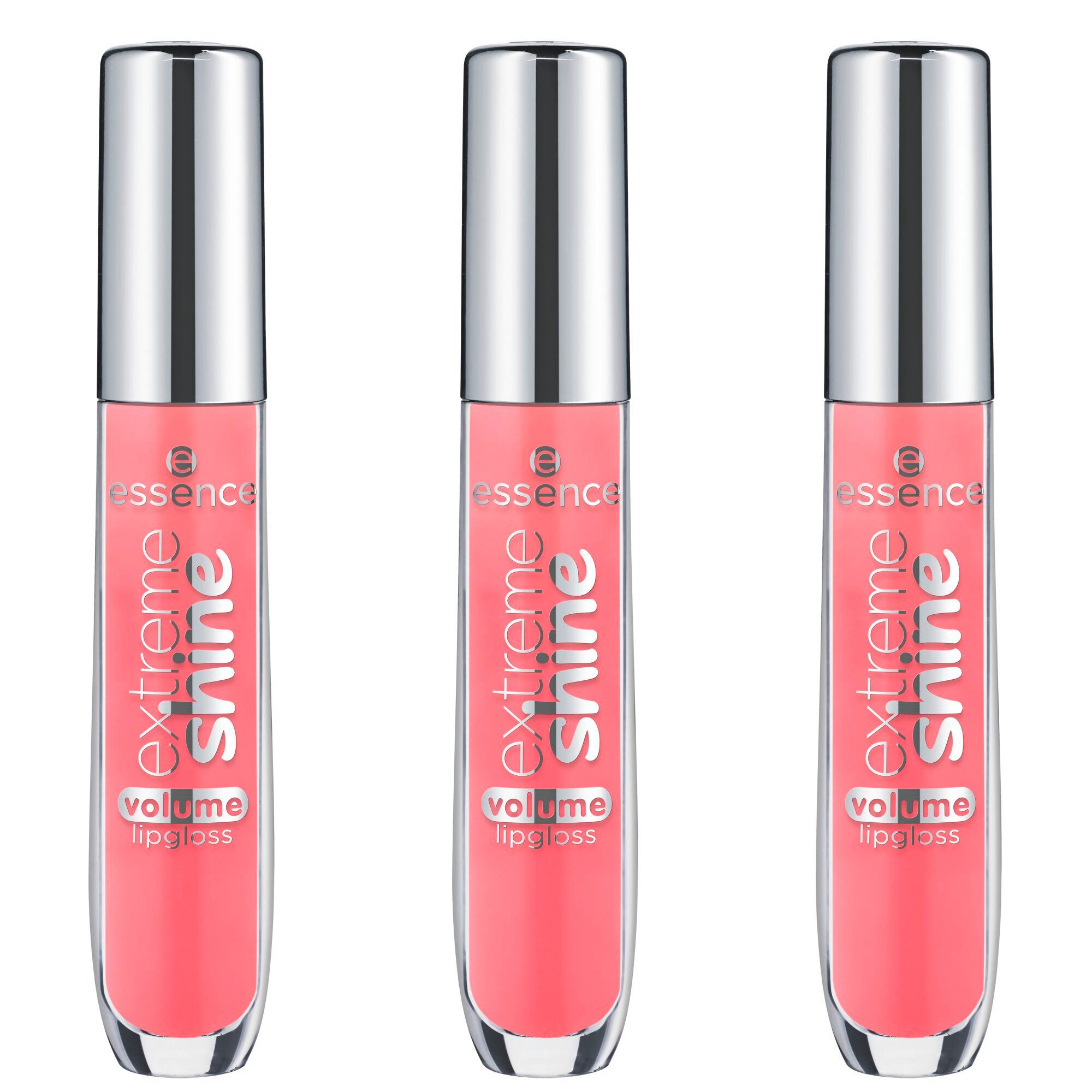 Essence Lipgloss EXTREME SHINE VOLUME LIPGLOSS, 3-tlg., glänzendes Finish mit intensivem Glow