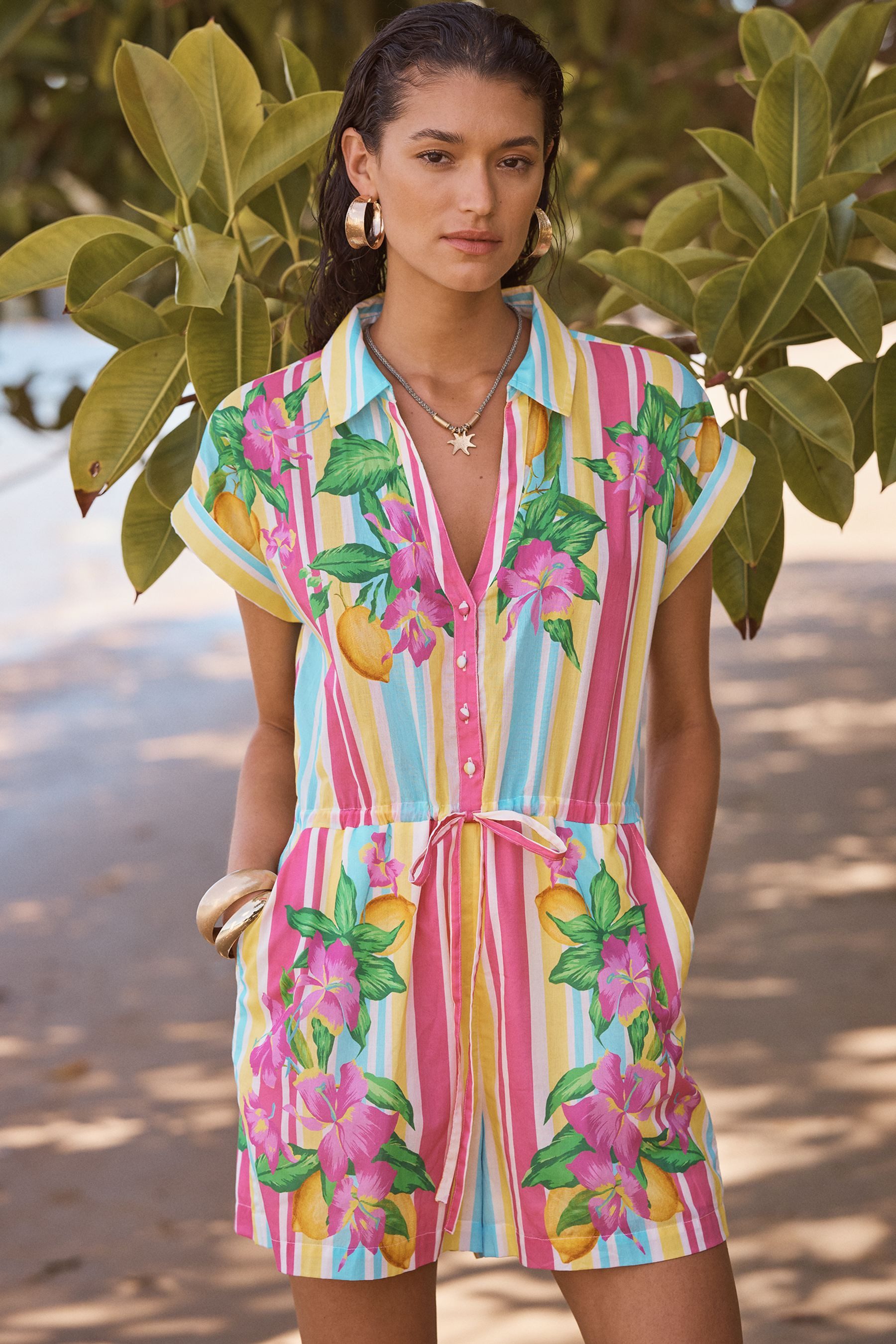Love & Roses Playsuit Love & Roses Strand-Playsuit (1-tlg)