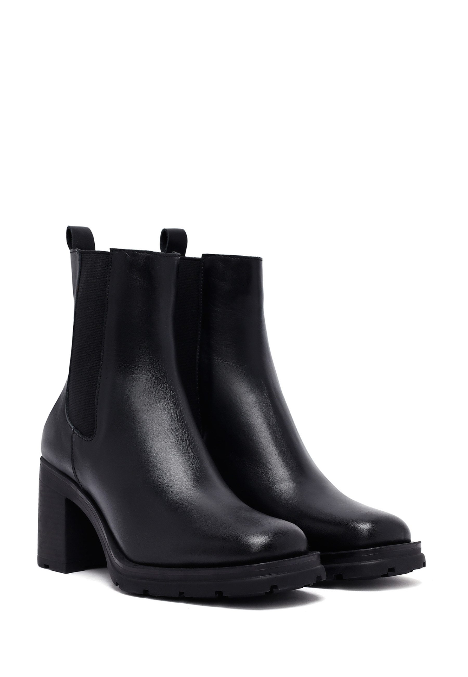 Derimod Absatz-Stiefeletten aus Leder Ankleboots Leder-Textil-Futter, TPU Sohle, Absatz 8 cm