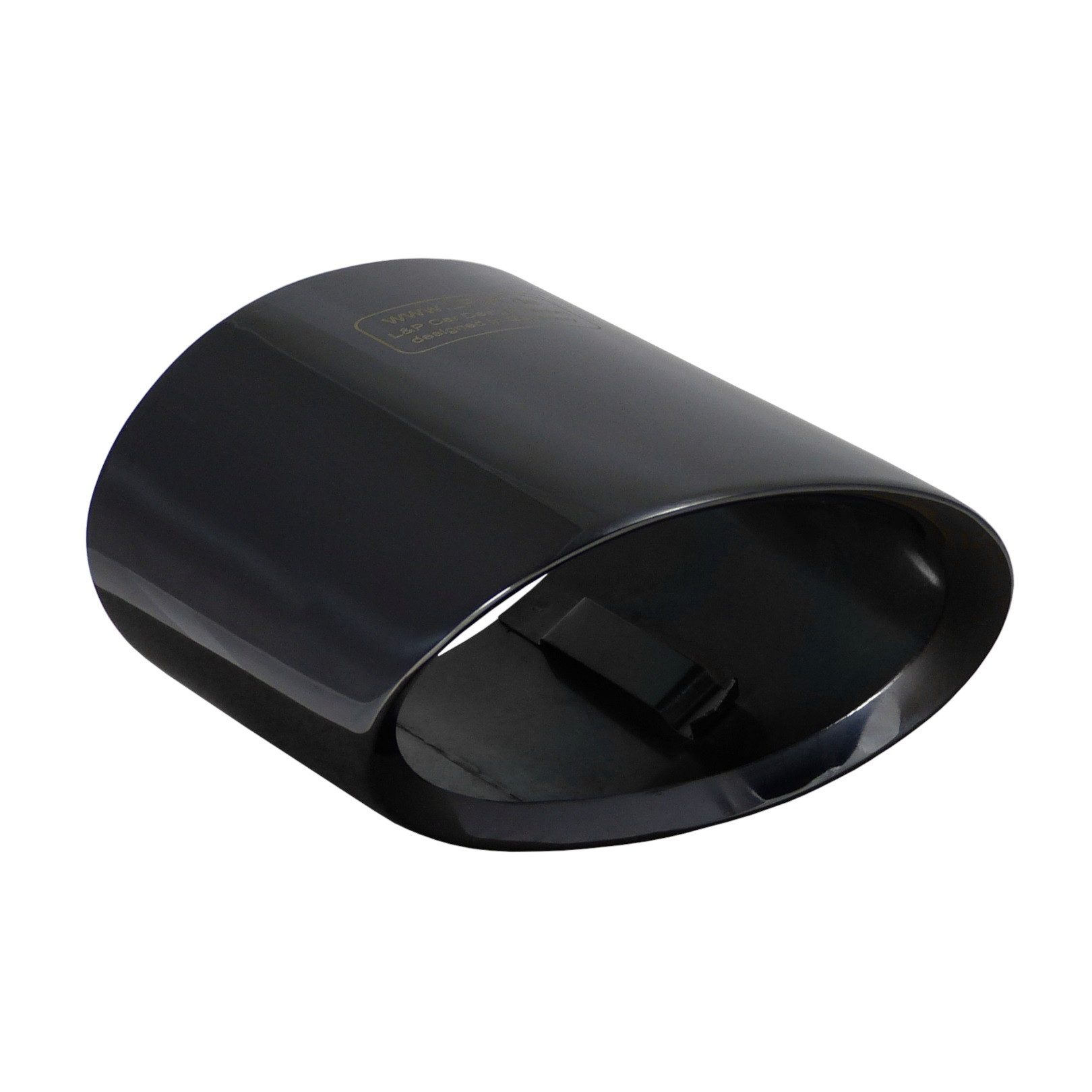 L & P Car Design Auspuff-Flexrohr Auspuffblende Schwarz Chrom Edelstahl für BMW 3er e90 e91 vor LCI, 100 mm