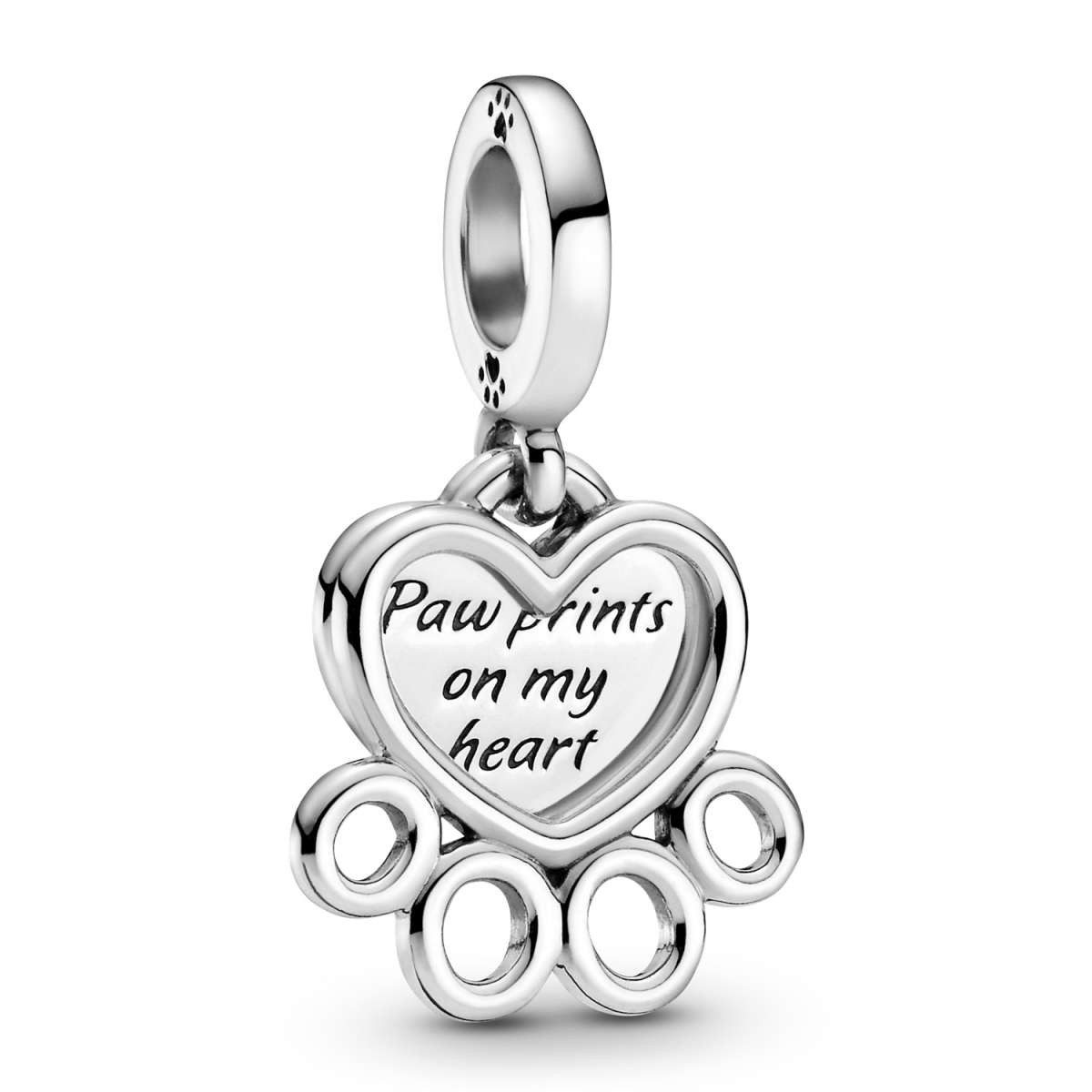 Pandora Bead 799360C00, Silber Anhänger Herzen und Pfotenabdruck