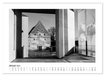 CALVENDO Wandkalender Schweinfurt schwarzweiß (Premium, hochwertiger DIN A2 Wandkalender 2023, Kunstdruck in Hochglanz)