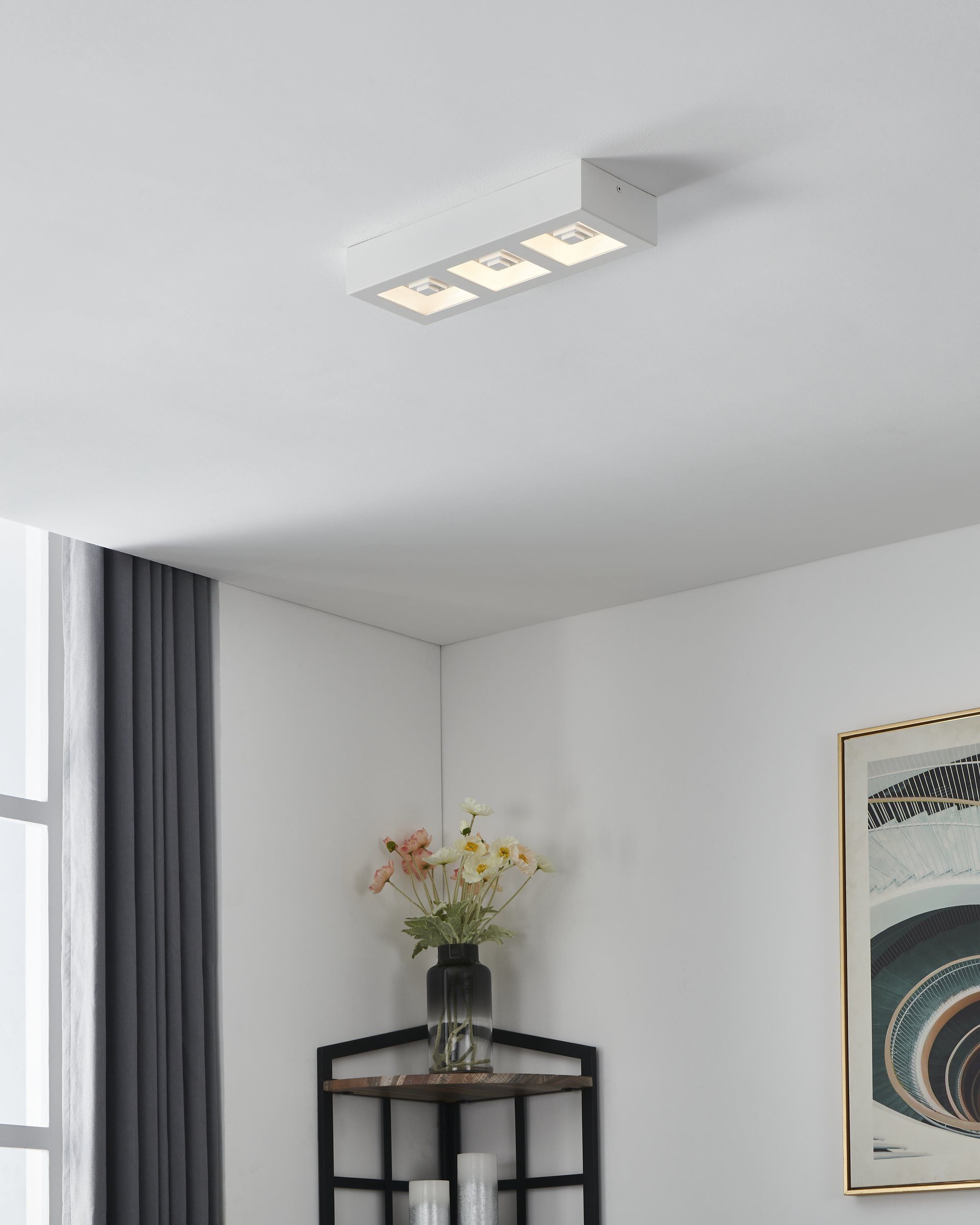 EGLO LED Deckenleuchte Ferreros, Leuchtmittel inklusive, Deckenlampe, Wohnz günstig online kaufen