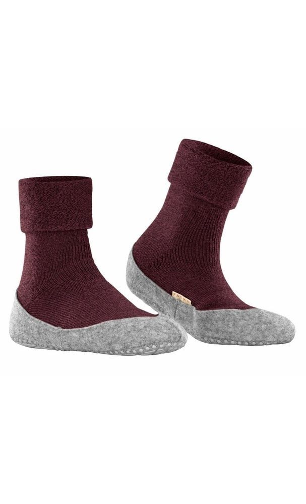 FALKE Cosyshoe (weiche Merinowolle) weinrot Damen Hausschuh