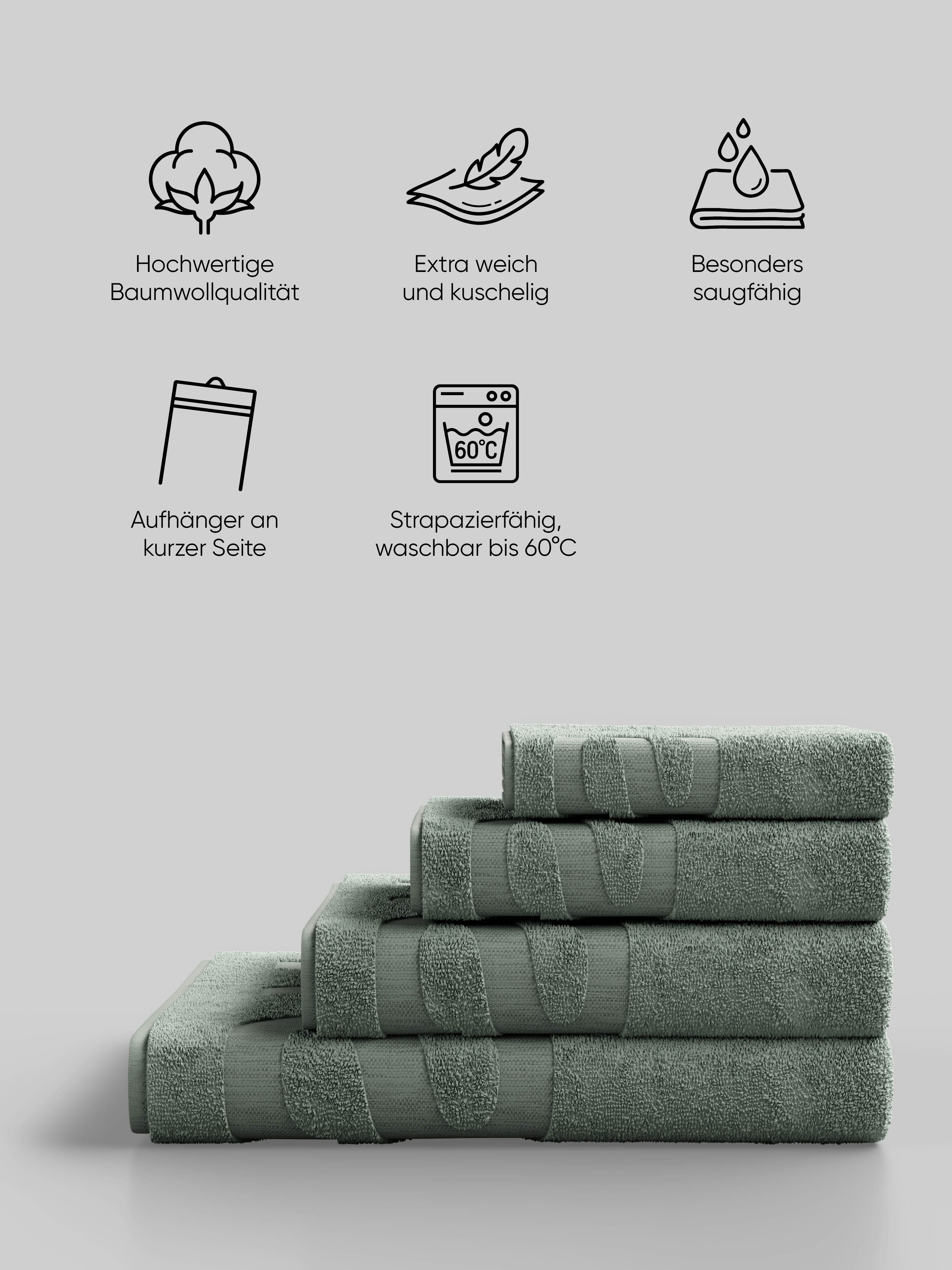 Elbsand Home Handtücher, 100% Baumwolle, extra weich, besonders saugfähig